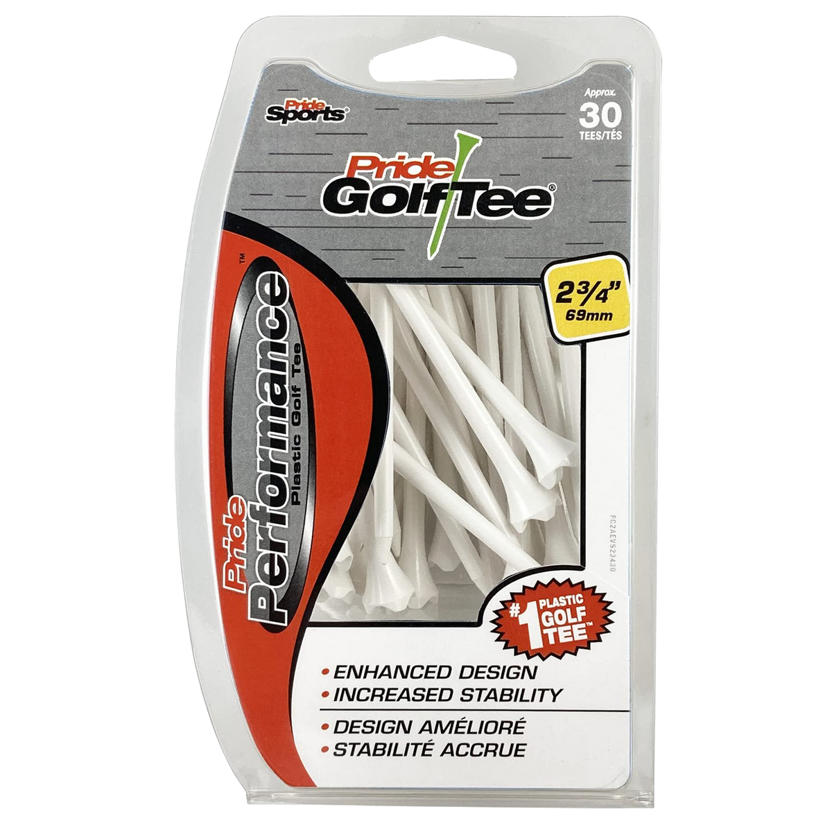 Pride Performance Tees - 2 3/4" - 30 Pack