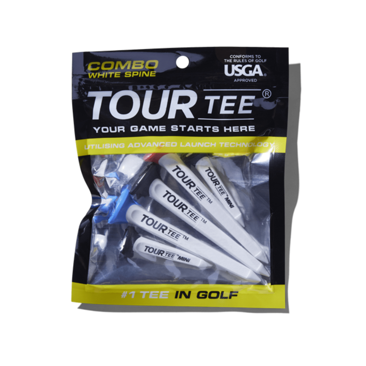 Tour Tees - Retail Pack - 5 Tees (3 Long, 2 Short)