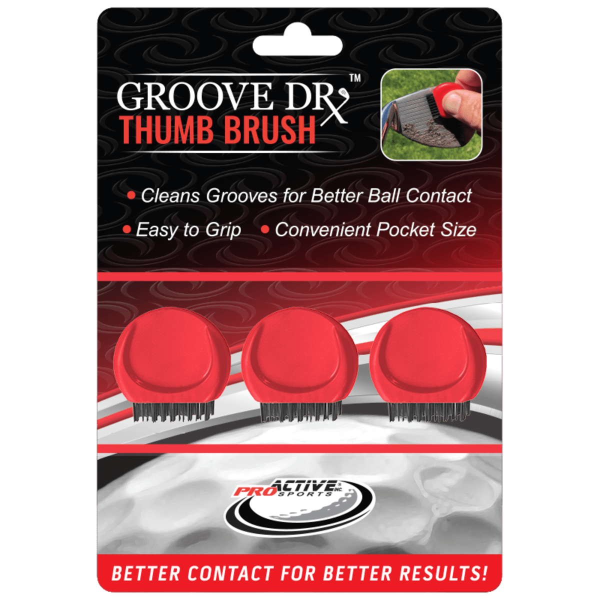 ProActive Sports Groove Doctor Thumb Brush - 3 Pack