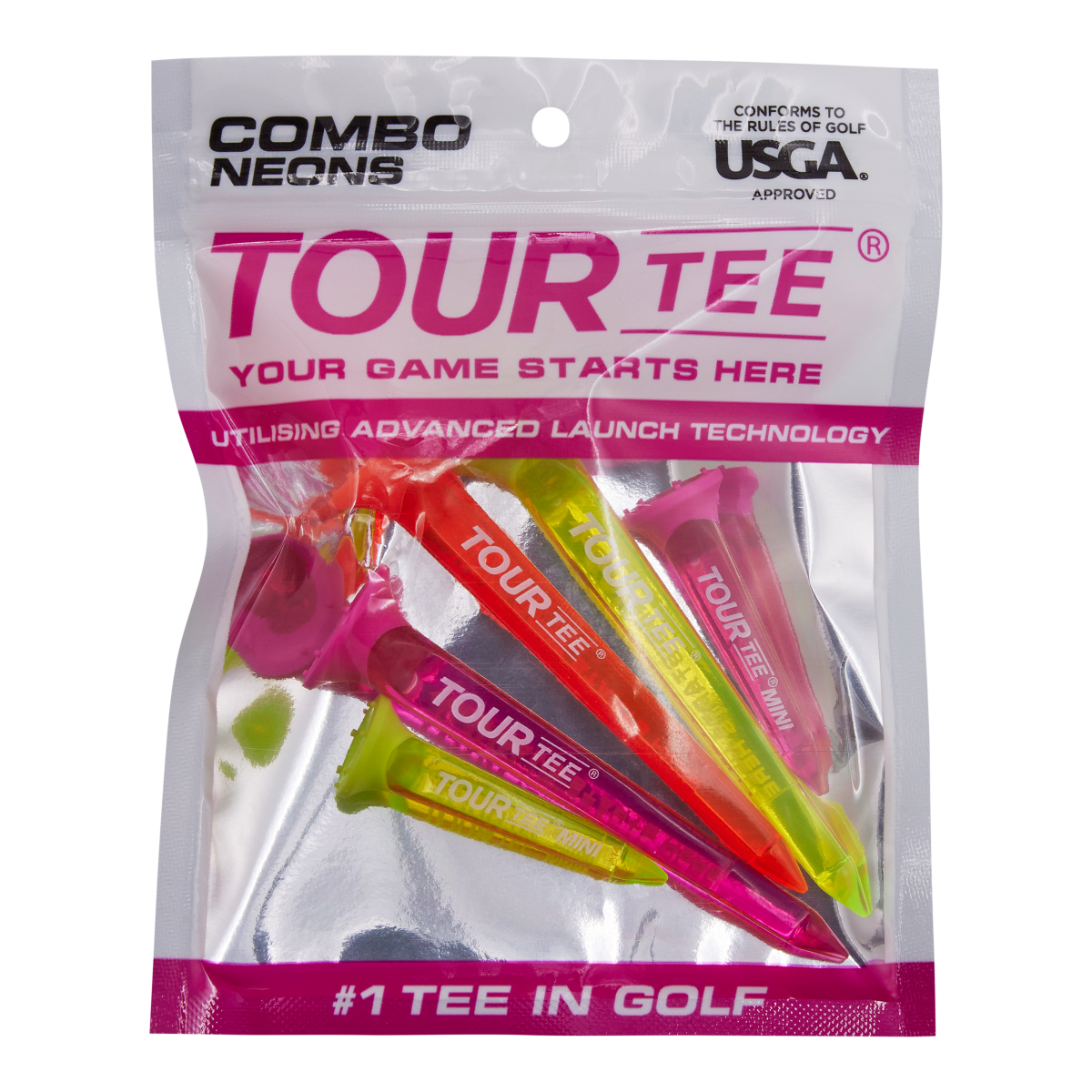 Tour Tee Neo Combo Neon Pack - 5 Pack