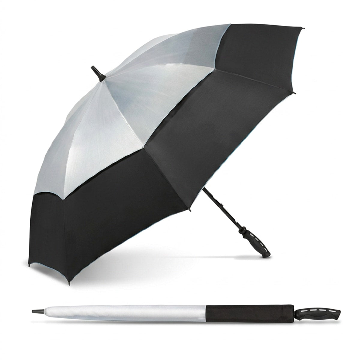 62" UV Umbrella - Silver/Black