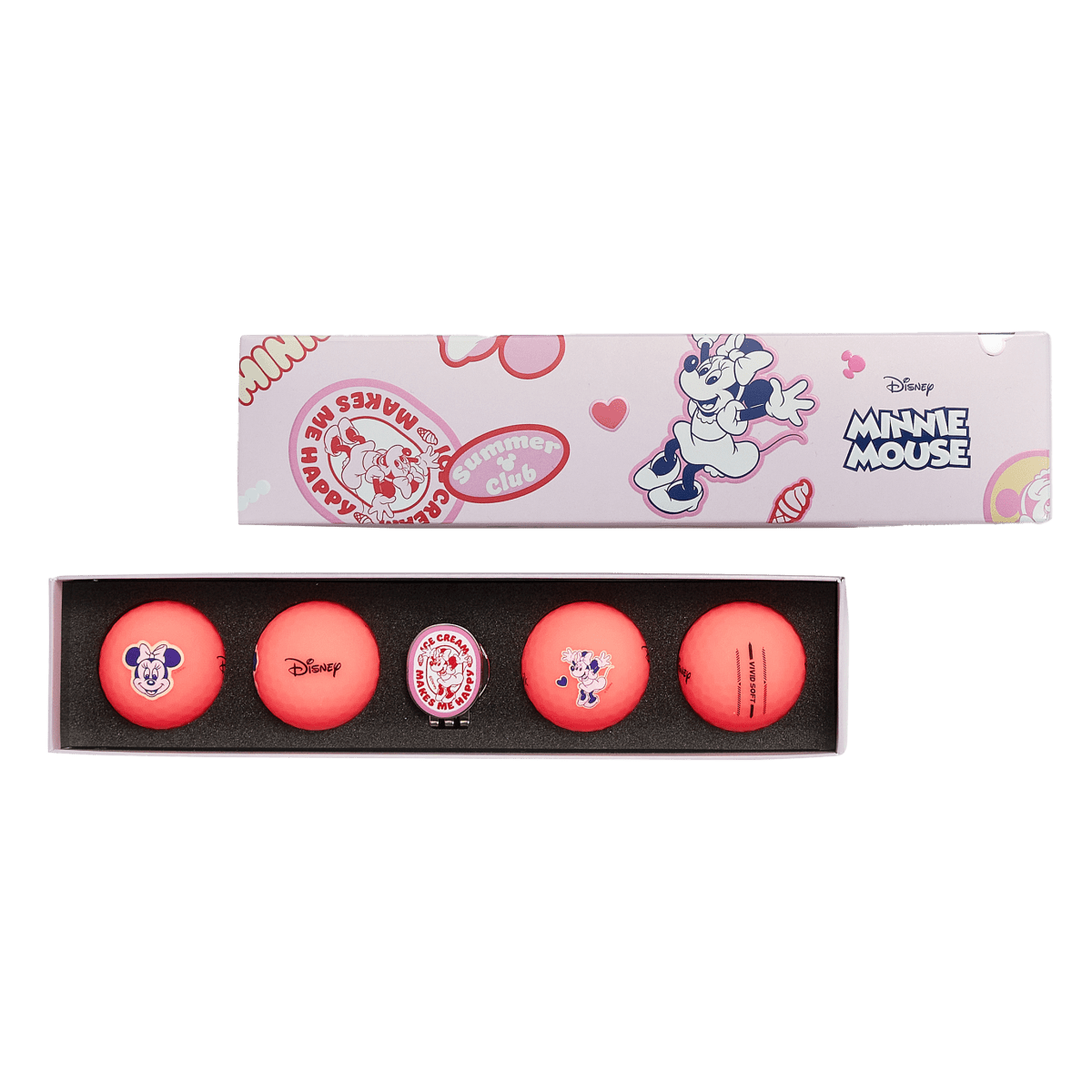 Volvik Vivid Soft Disney Series - 4 Balls with Ball Marker