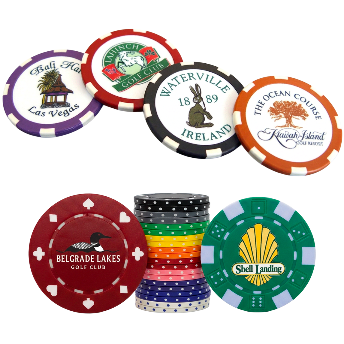 Custom Golf Poker Chips