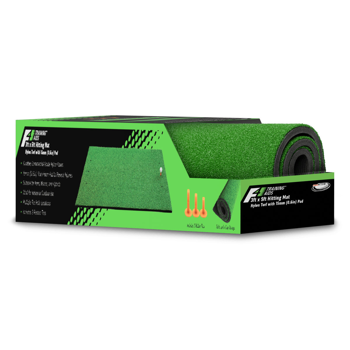 ProActive Sports Nylon 3' x 5' Hitting Mat with 15mm Foam