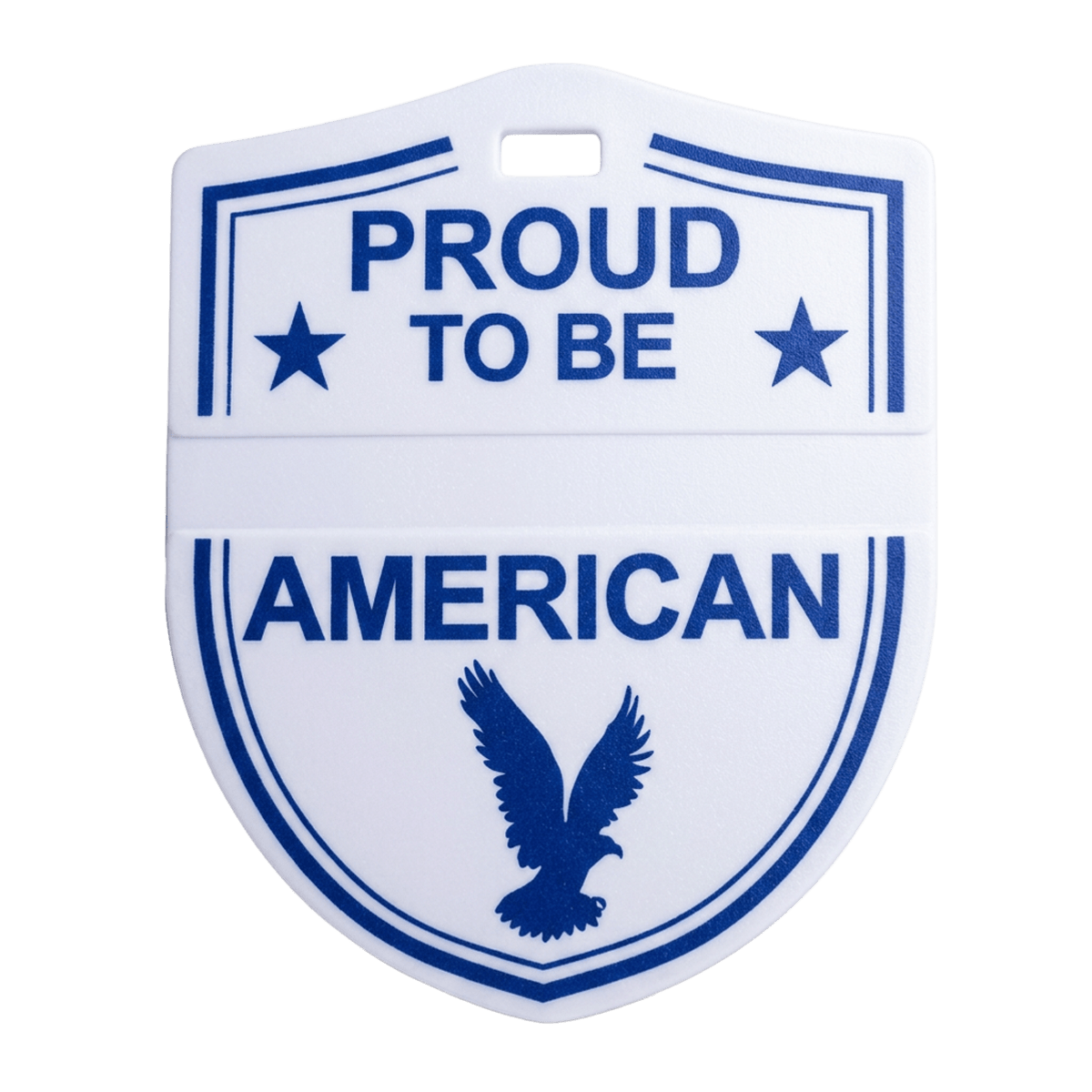 Custom Plastic Bag Tag - 2 3/4" x 3 1/2" Shield