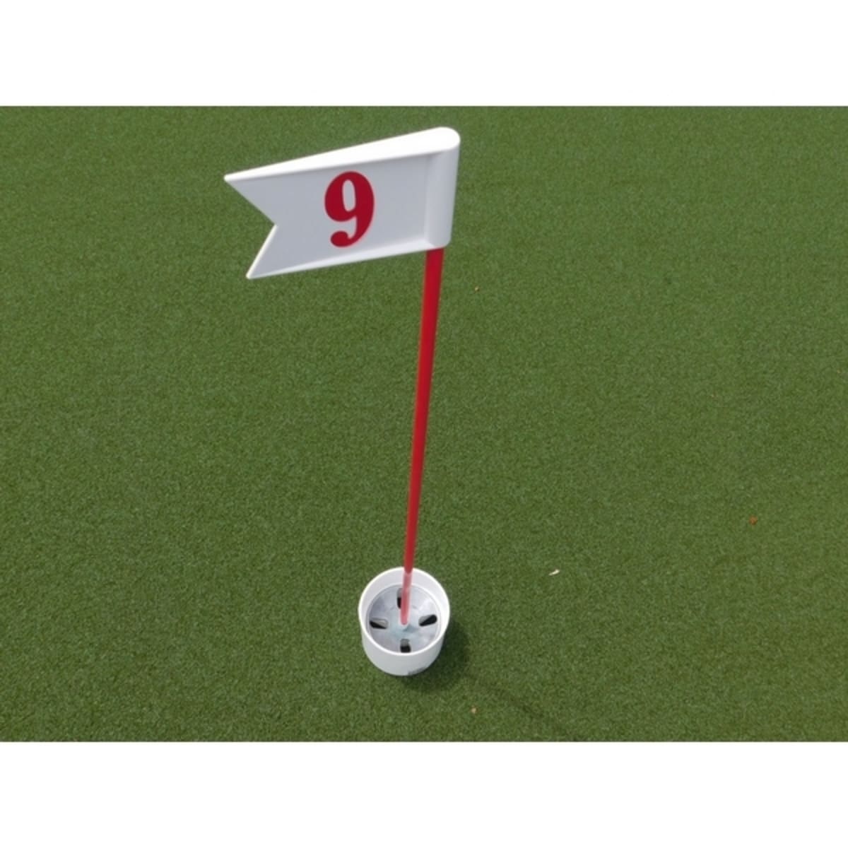 Numbered Practice Green Pennant - Red/White