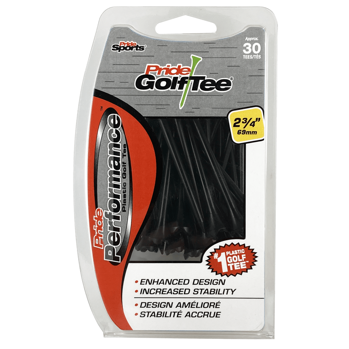 Pride Performance Tees - 2 3/4" - 30 Pack