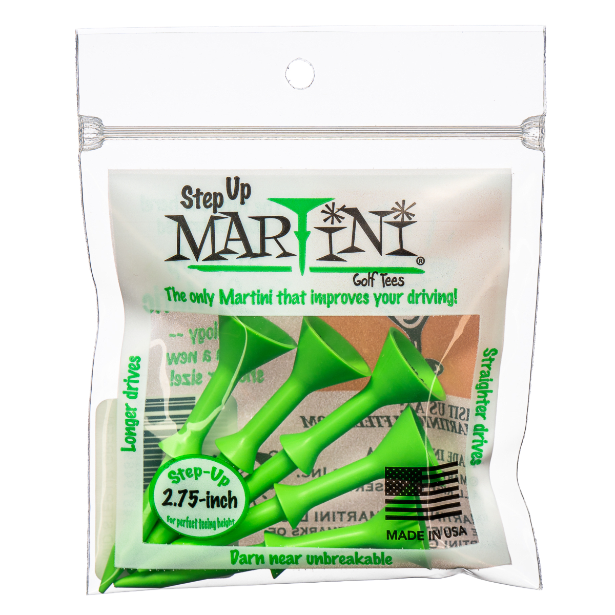 Martini Tee - 2 3/4" Step-Up - 5 Pack