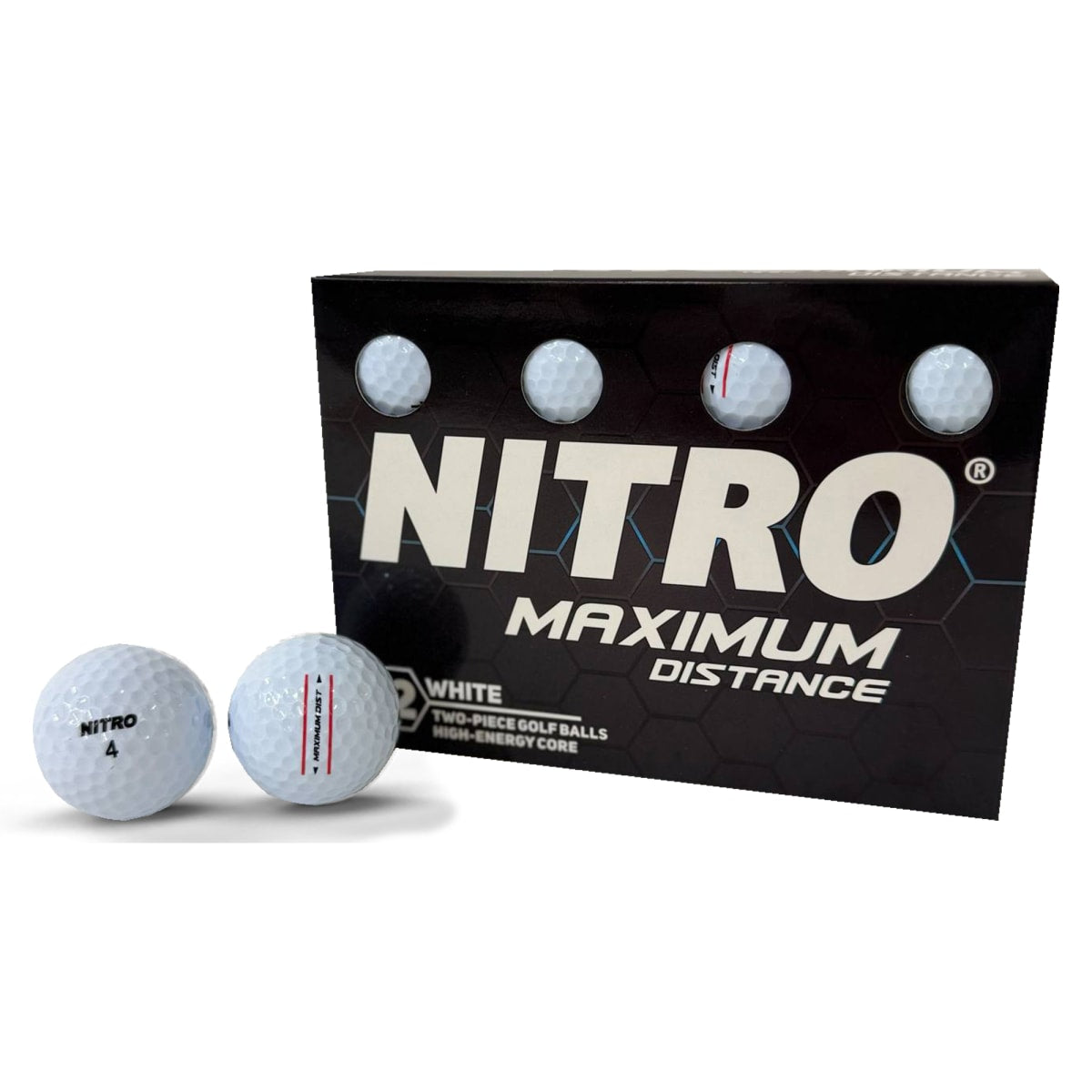 Nitro Maximum Distance Golf Balls - 12 Pack