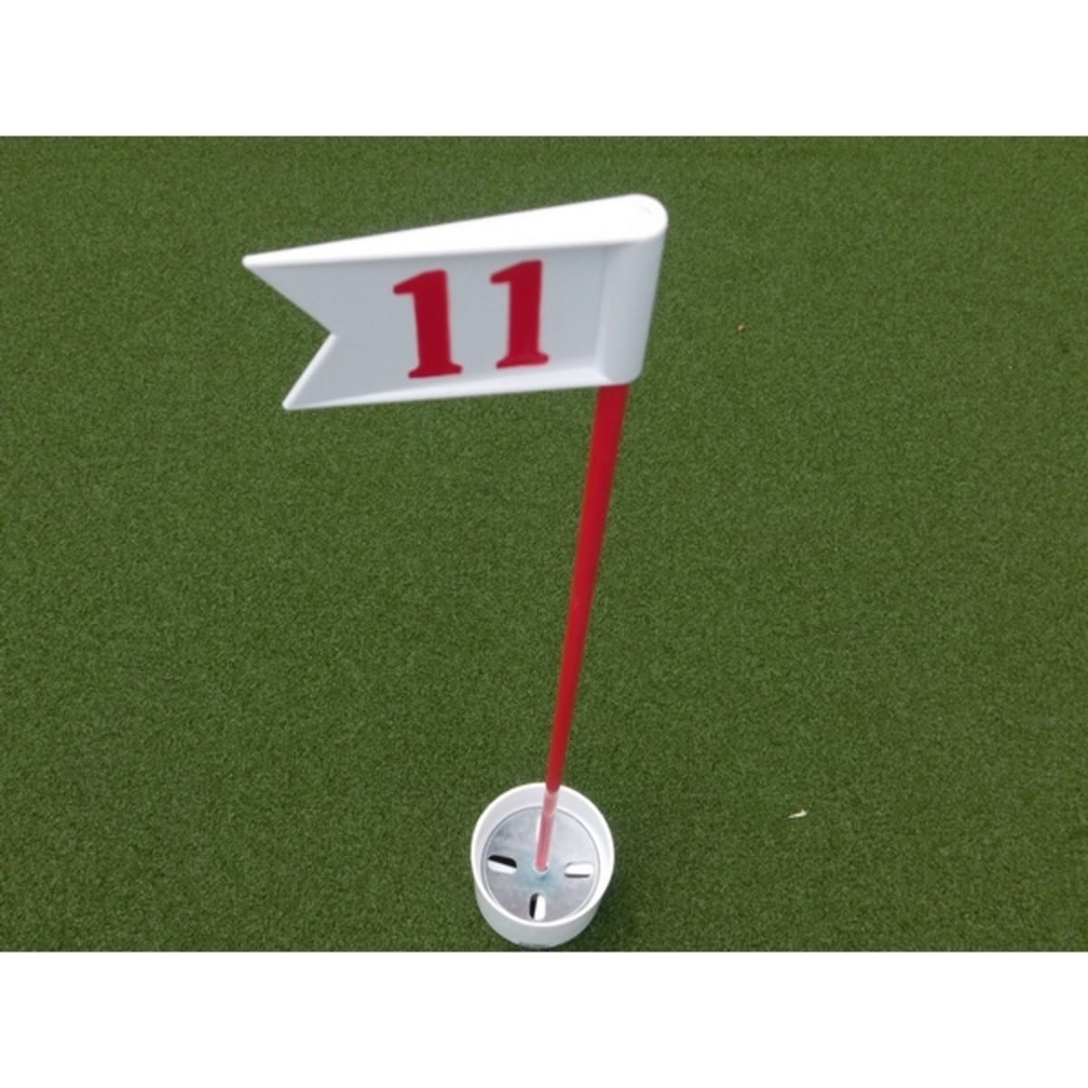 Numbered Practice Green Pennant - Red/White