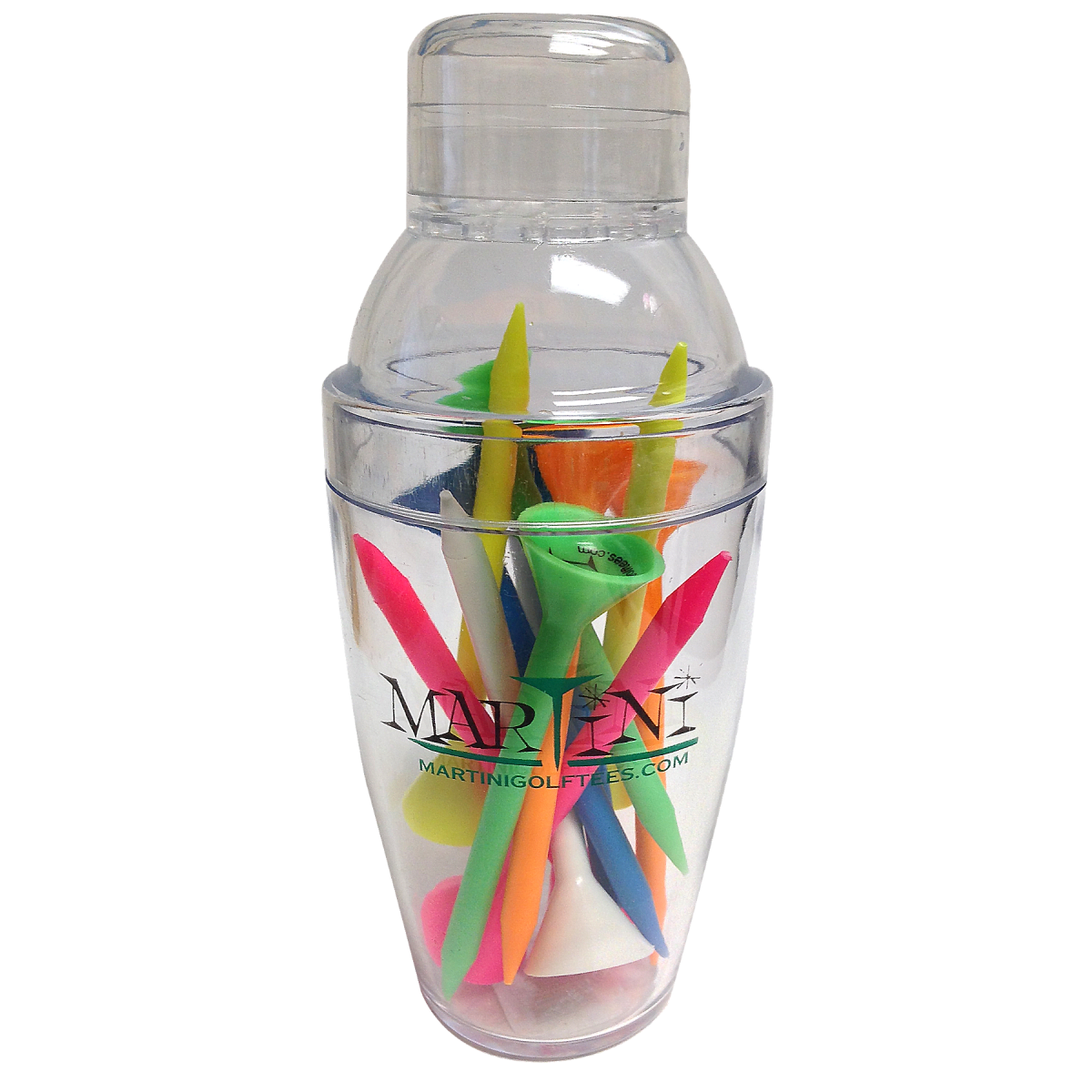 Martini Tee 3 1/4" - 12 Piece Mini Shaker - Assorted Colors