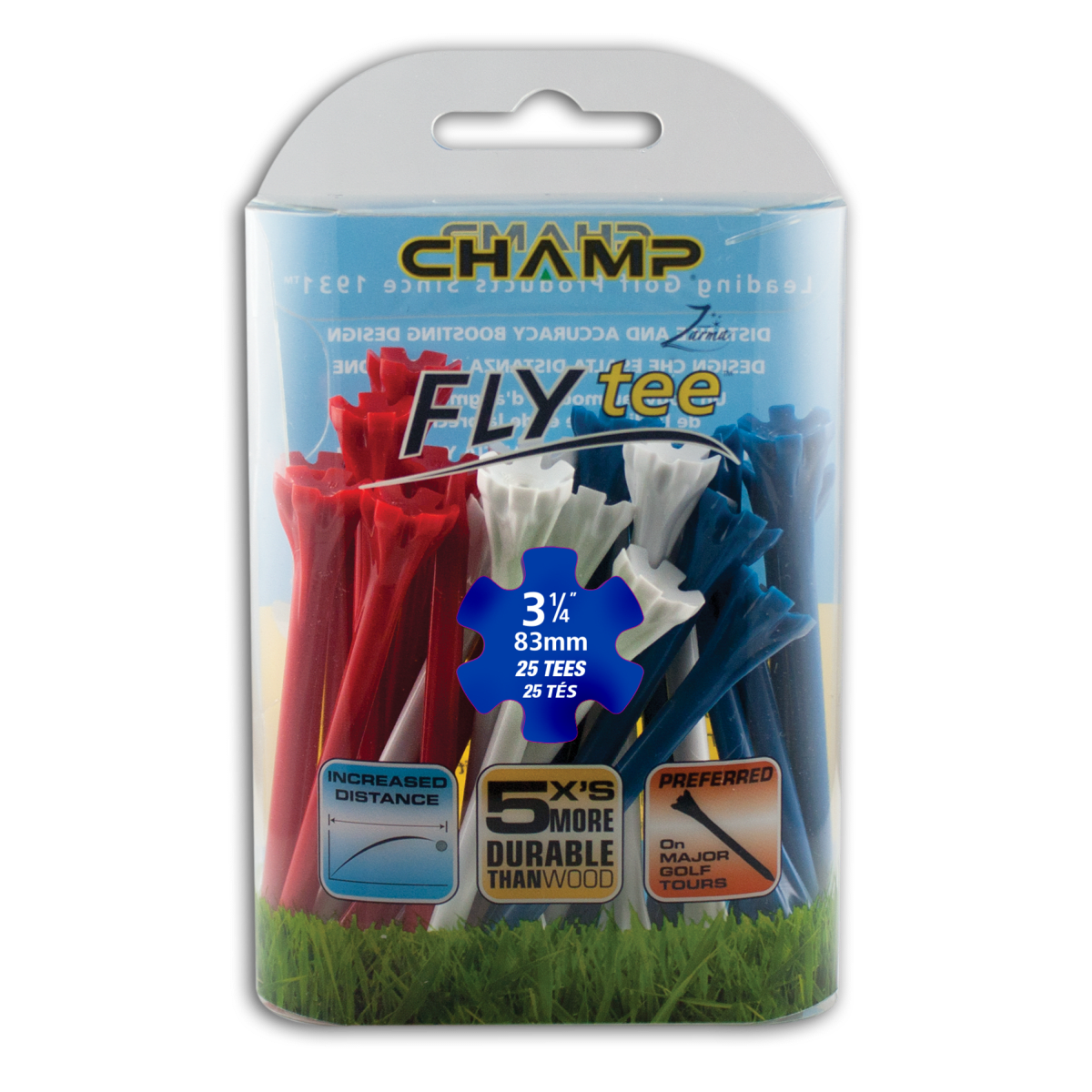 Champ Zarma FLYtee - 3 1/4" - 25 Pack