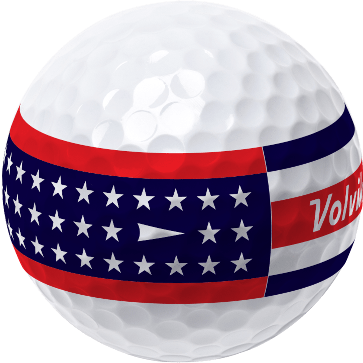 Volvik Vista 3 Patriot Edition - 1 Dozen Golf Balls - White