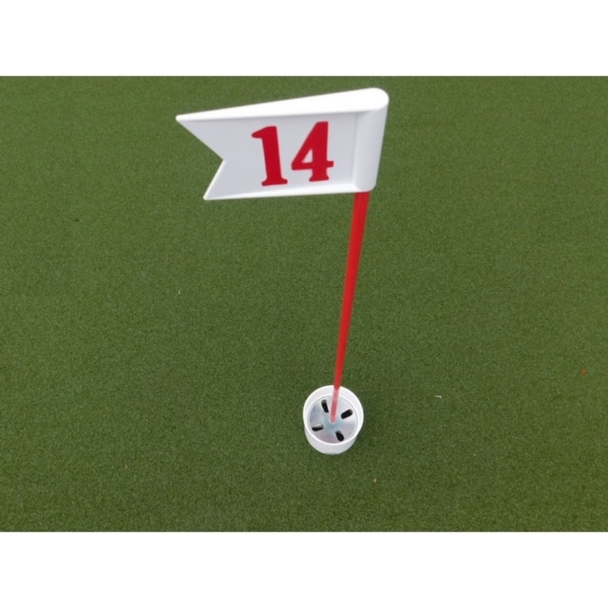 Numbered Practice Green Pennant - Red/White