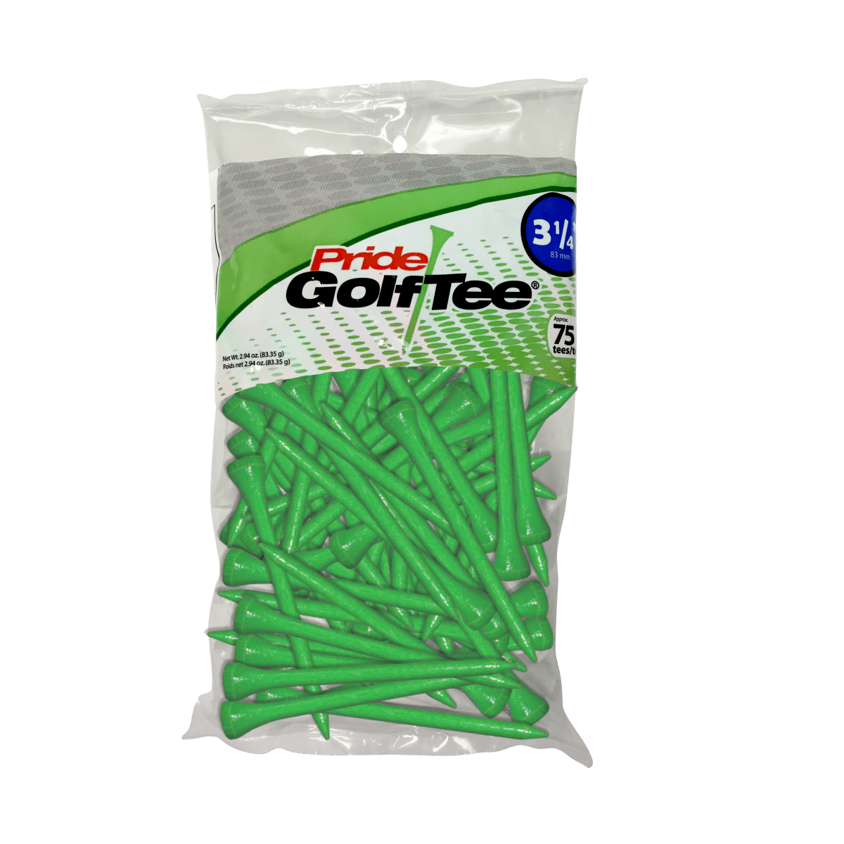 Pride Deluxe Tees - 3 1/4" - 75 Pack