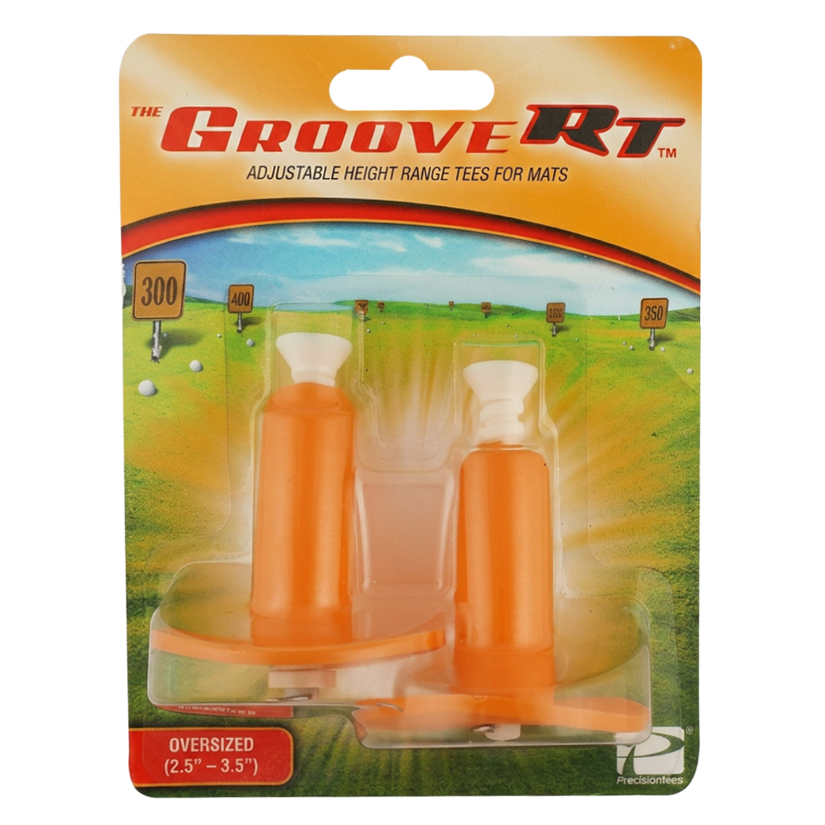 Groove RT Adjustable Height Range Mat Tees - Oversized - 2 Pack - Yellow