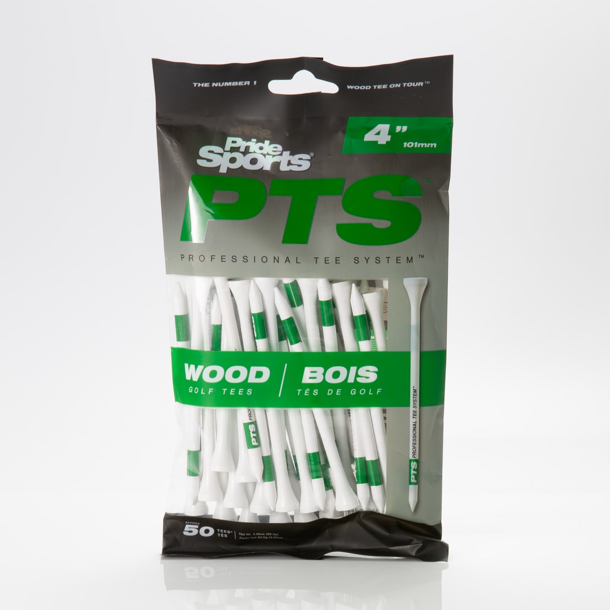 Pride PTS ProLength Max Tees - 4" - 50 Pack - White