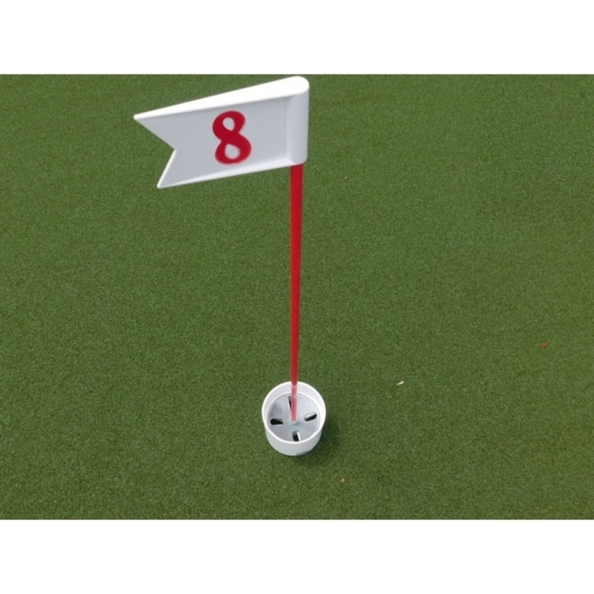 Numbered Practice Green Pennant - Red/White