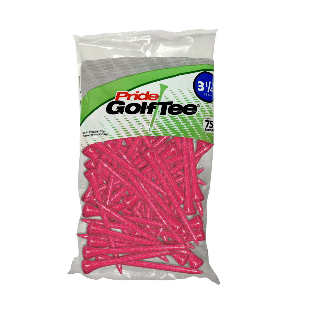 Pride Deluxe Tees - 3 1/4" - 75 Pack