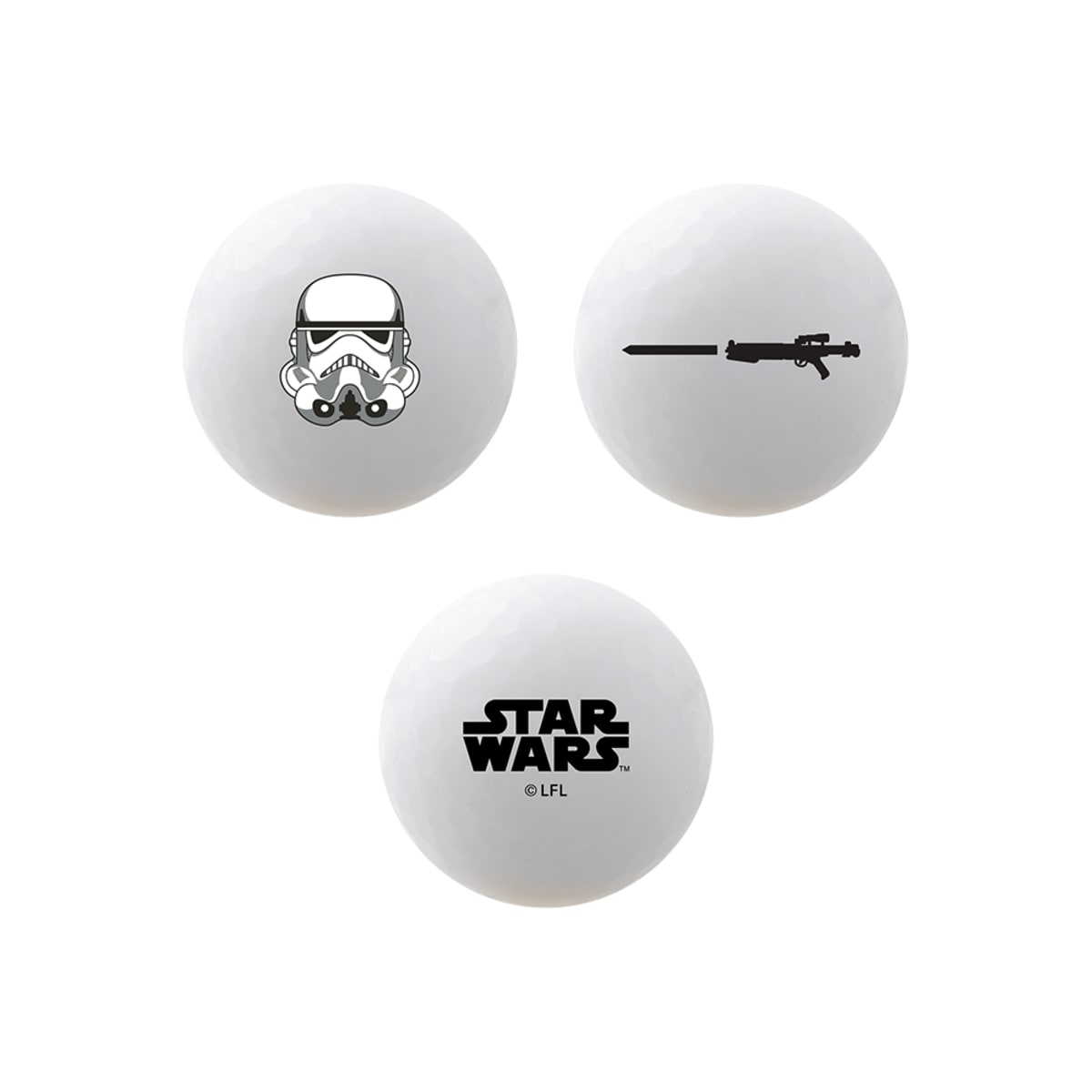 Volvik Vivid Soft Star Wars - 4 Balls with Ball Marker