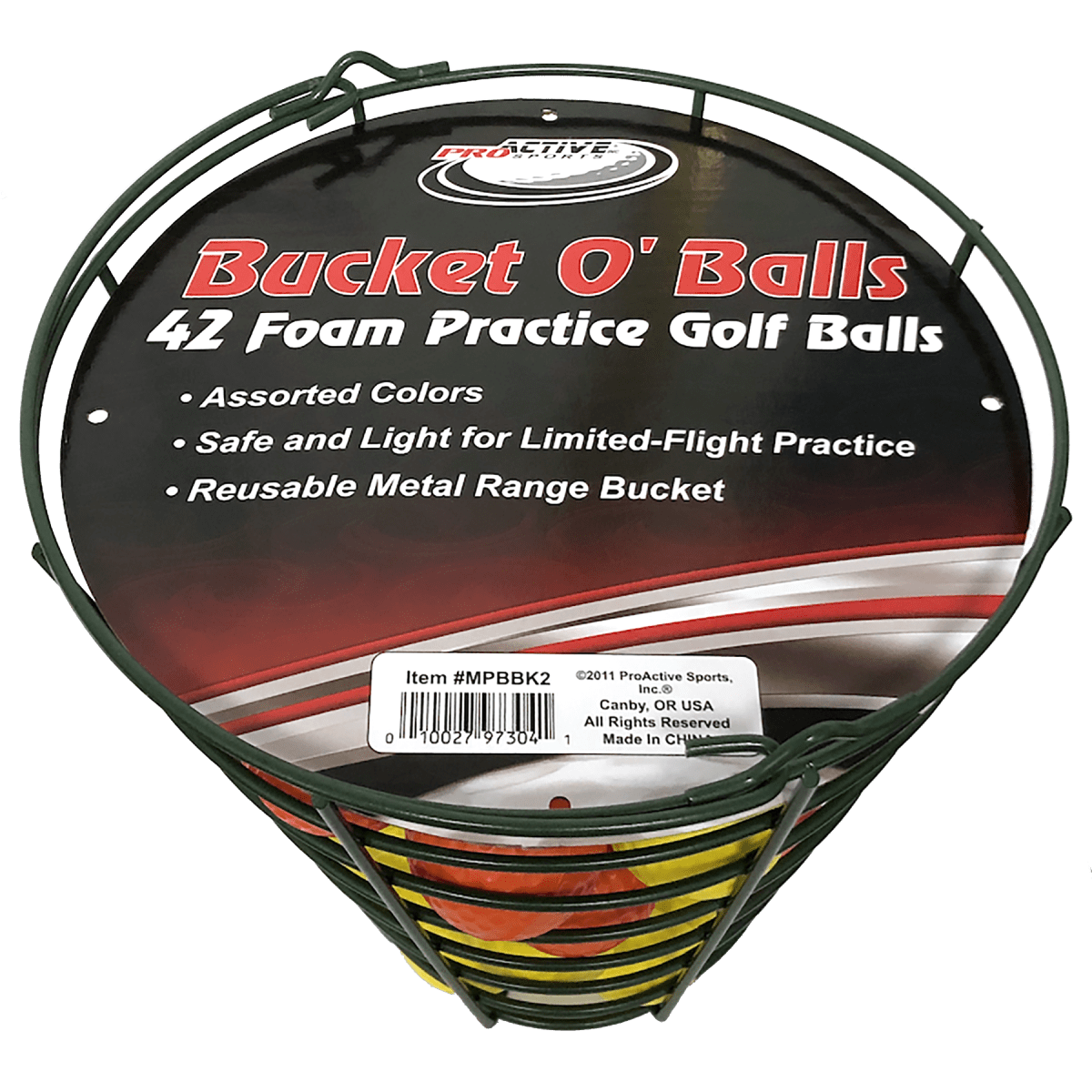ProActive Sports Bucket O' Balls - 42 Balls with Metal Basket