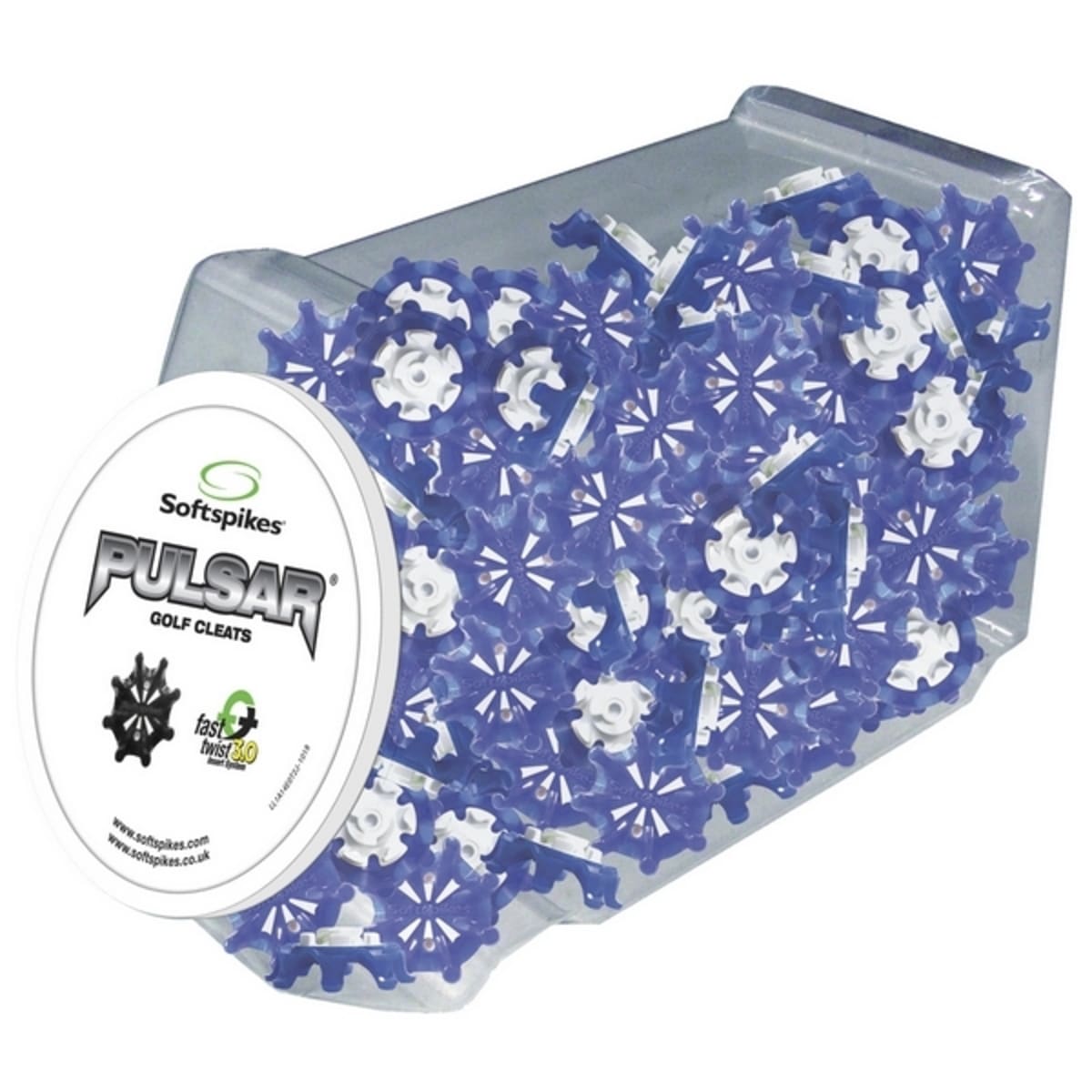 Softspikes Pulsar - Tour Lock - 400 Count Jar - Blue