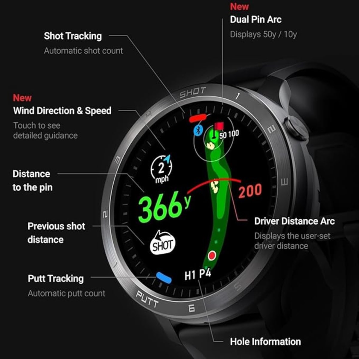 Voice Caddie T11 Pro GPS Golf Watch