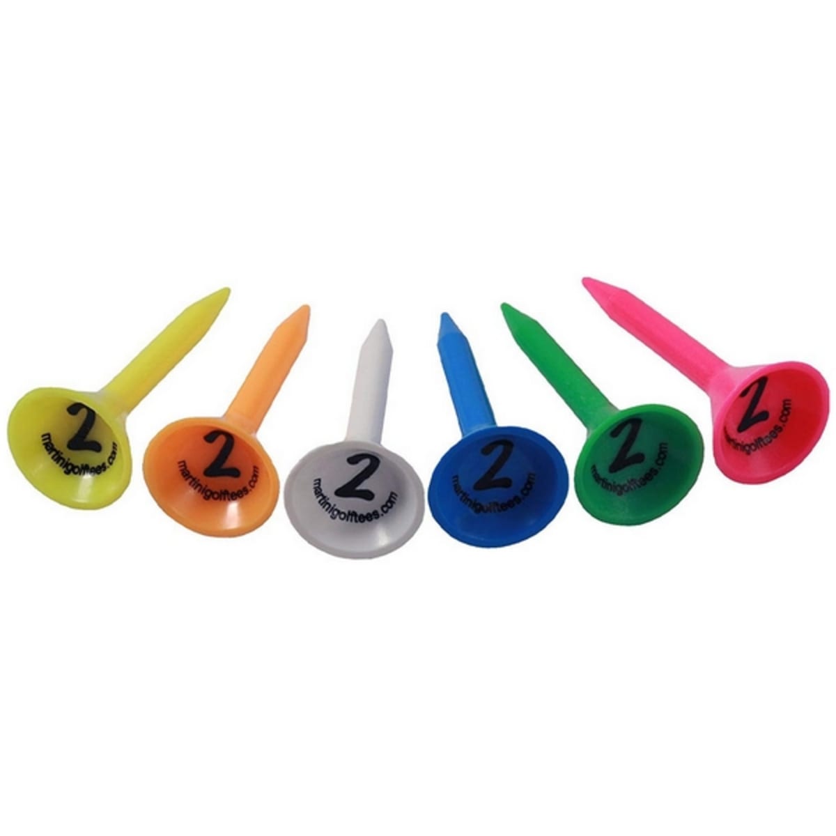 Martini Tees - 2" - 100 Count - Assorted Colors