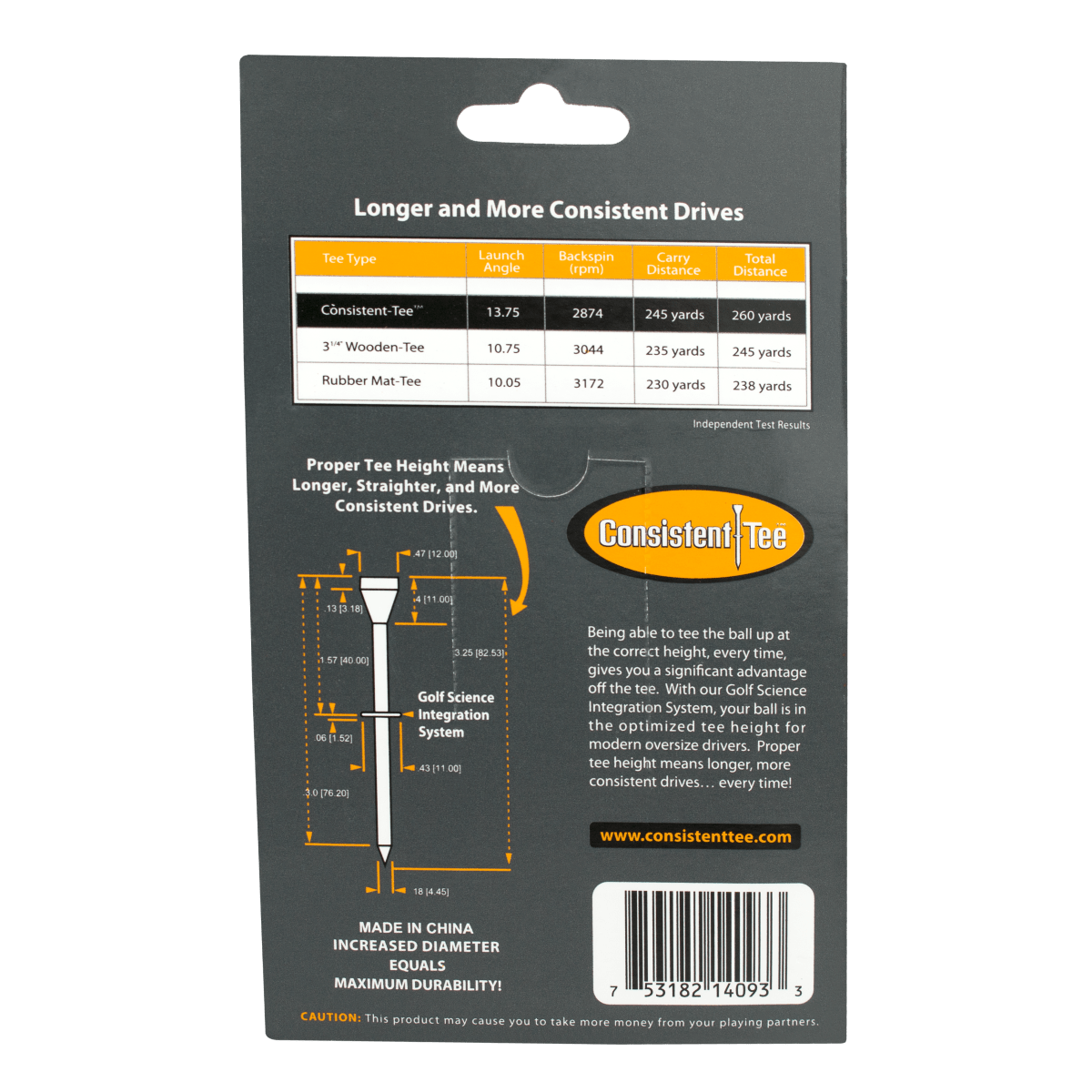 Consistent Tees - 3 1/4"