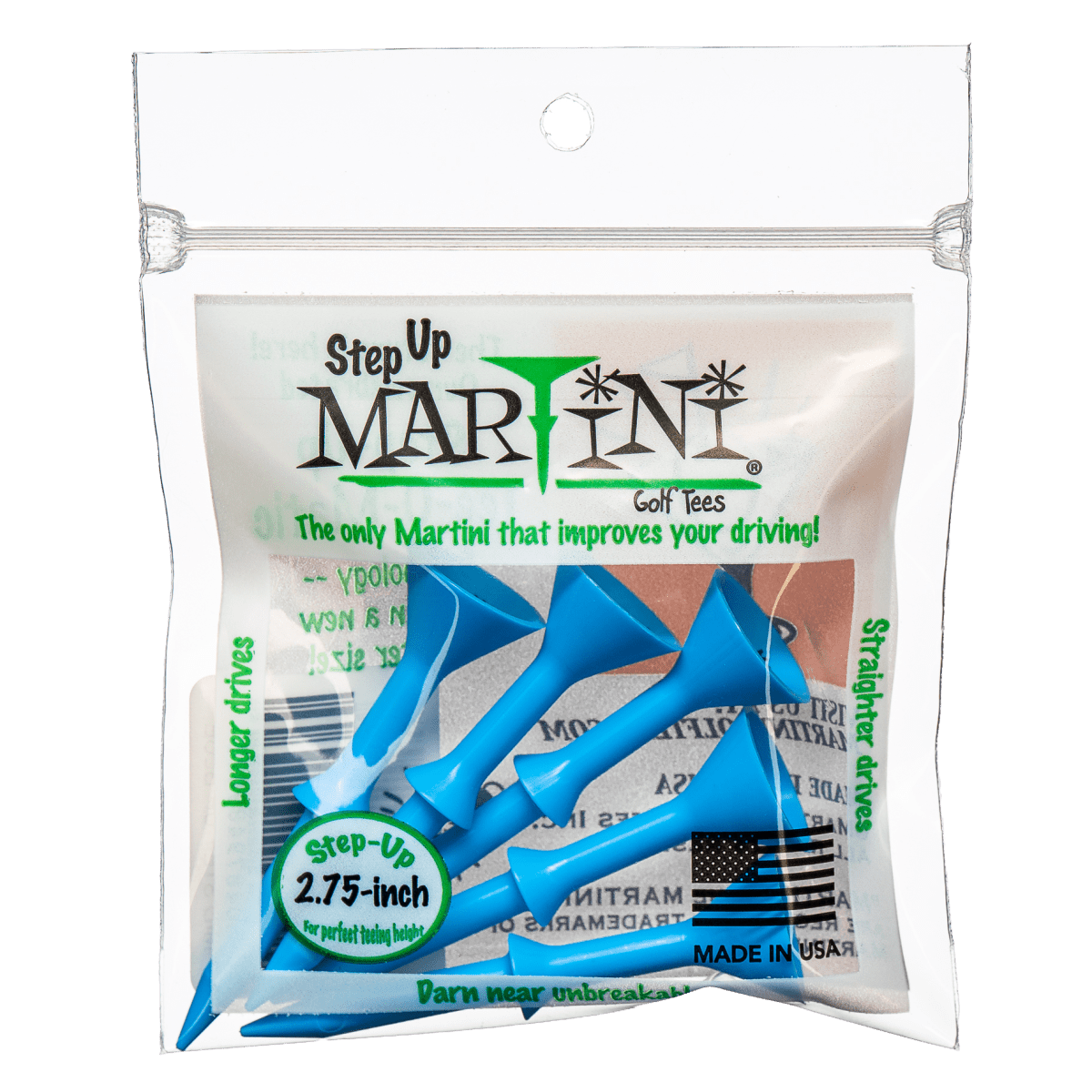 Martini Tee - 2 3/4" Step-Up - 5 Pack