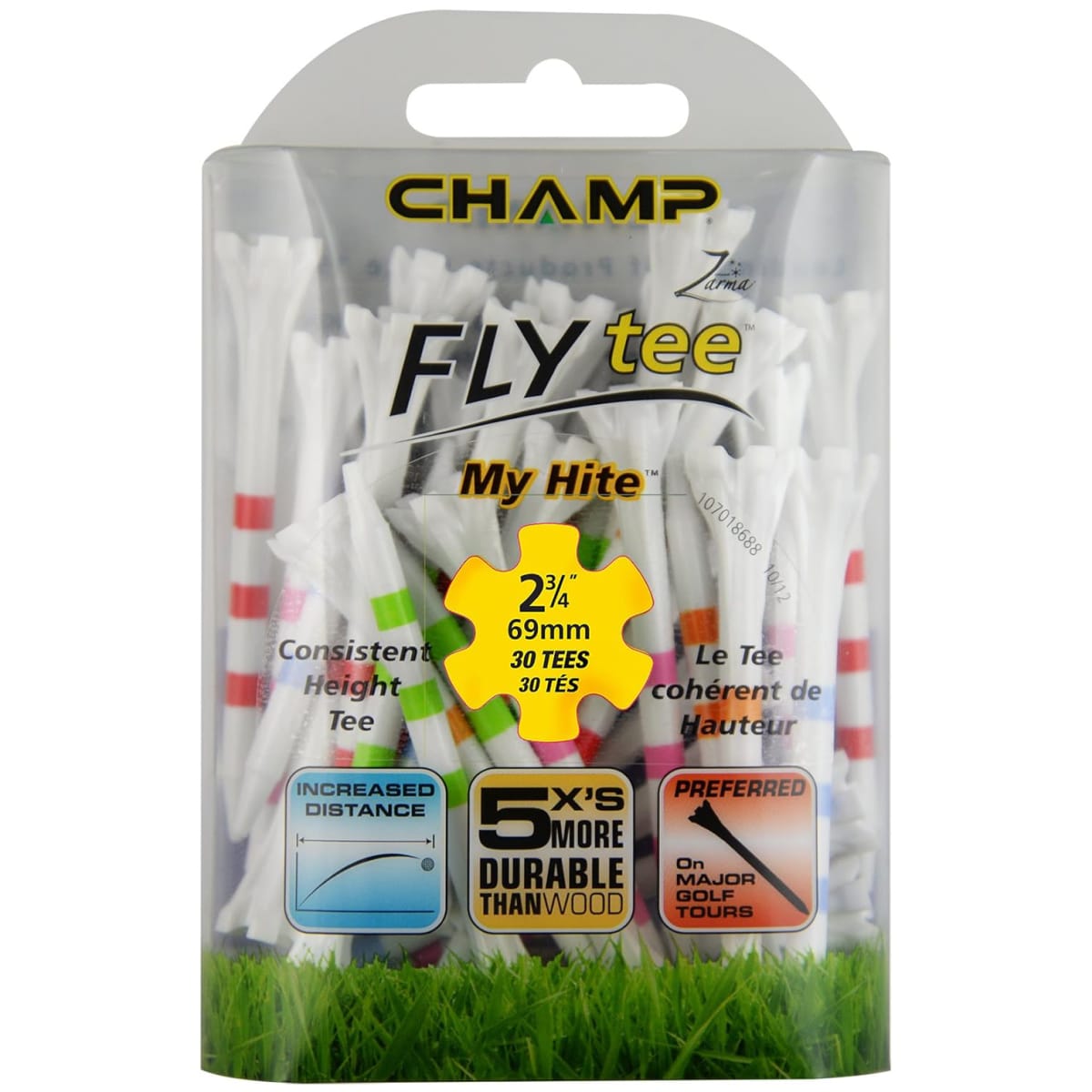 Champ Zarma FLYtee MyHite - 2 3/4" - 25 Pack - Mixed Colors
