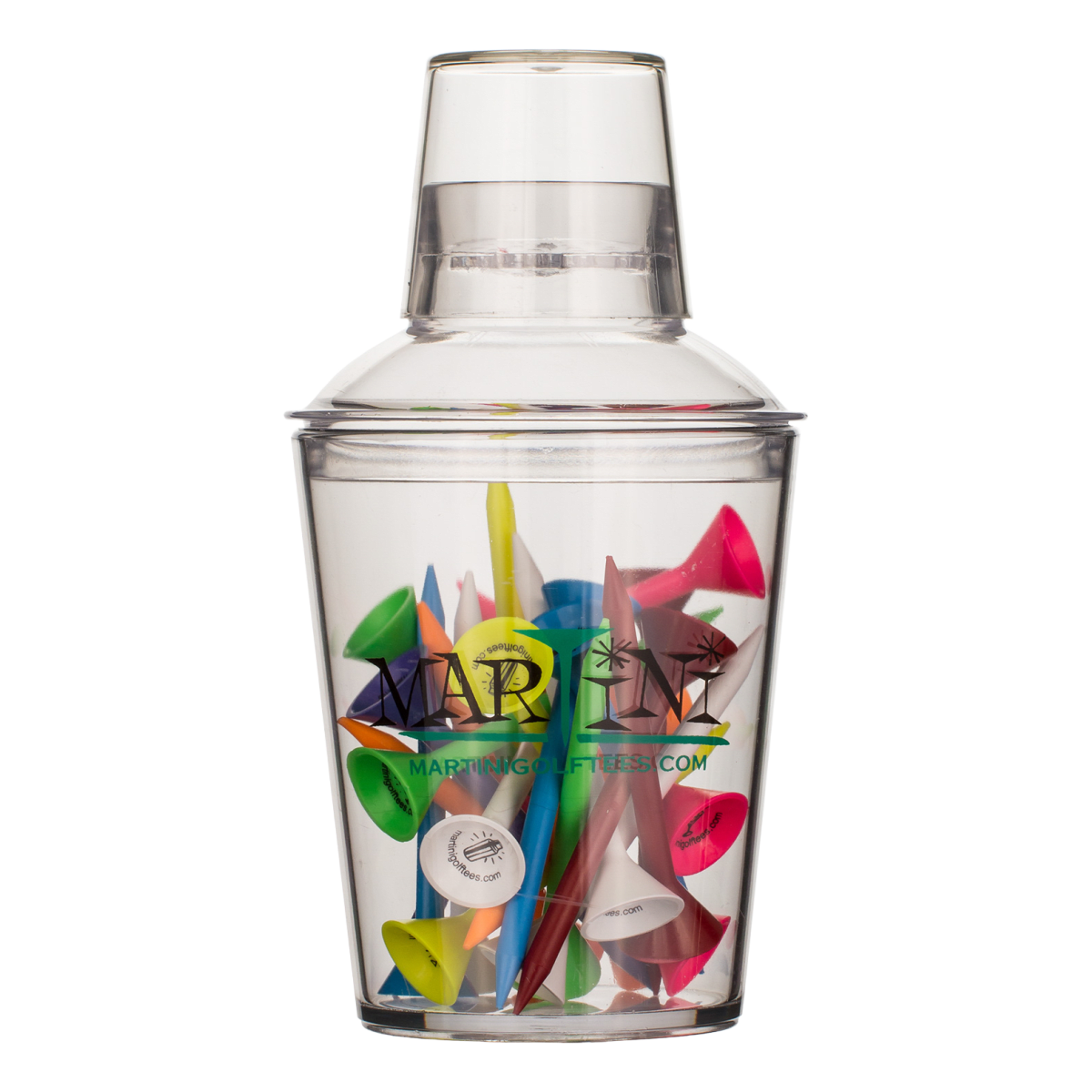 Martini Tee - 3 1/4" - 24 Piece Small Shaker - Assorted Colors