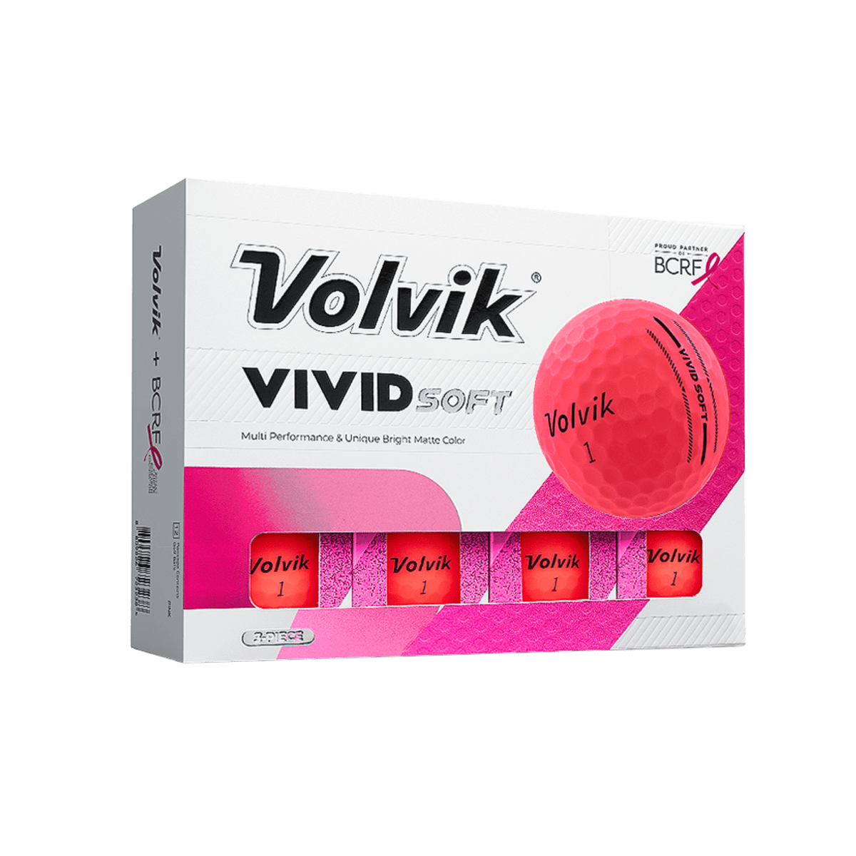 Volvik BCRF - Vivid Soft Pink - 1 Dozen Golf Balls