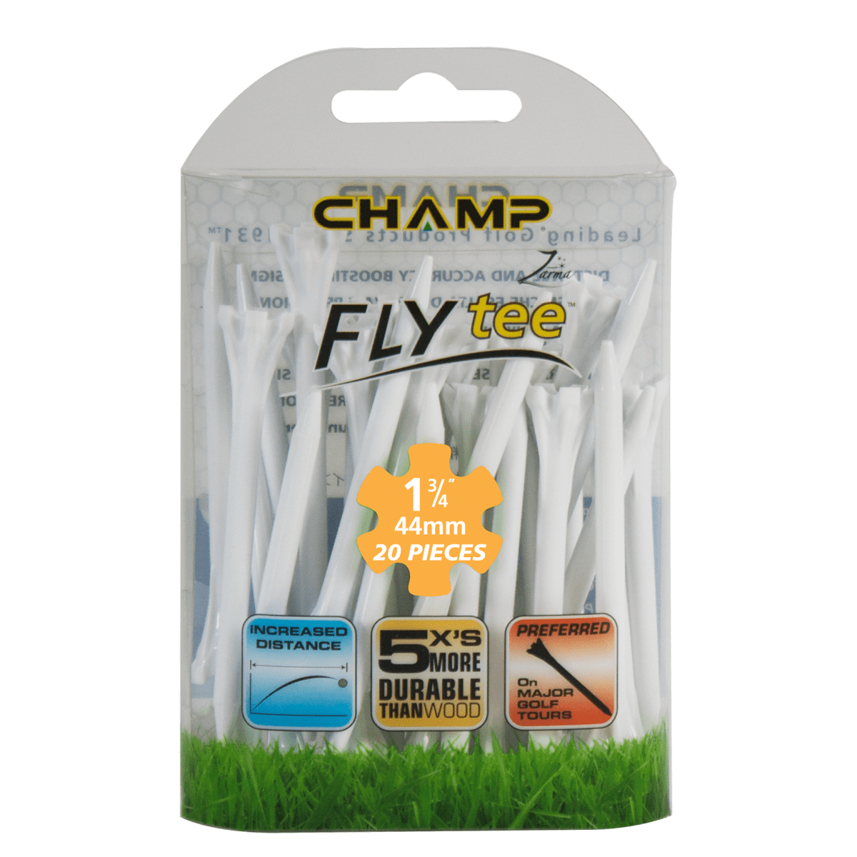 Champ Zarma FLYtee - 1 3/4" - 20 Pack - White