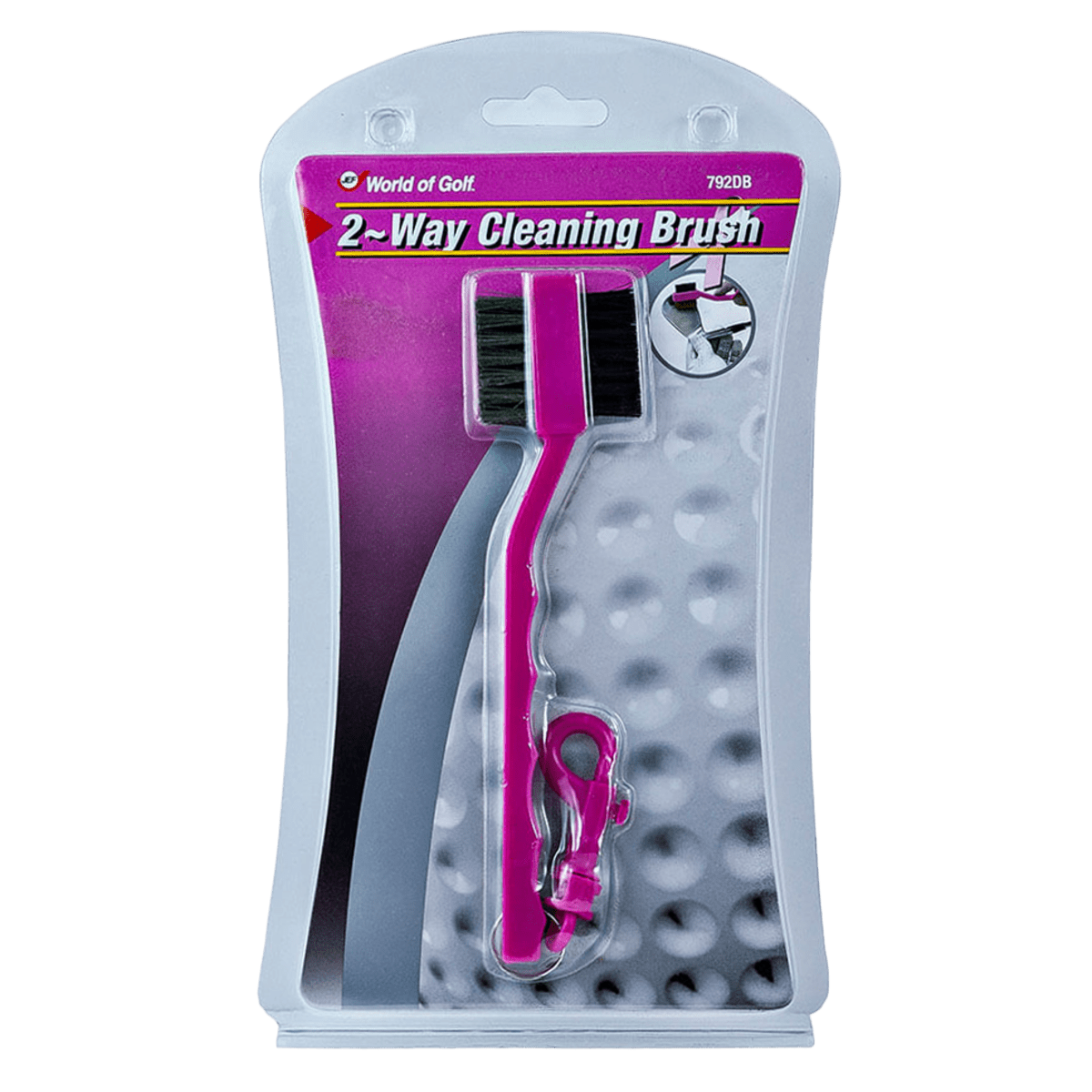 Jef World of Golf 2-Way Golf Brush - Pink