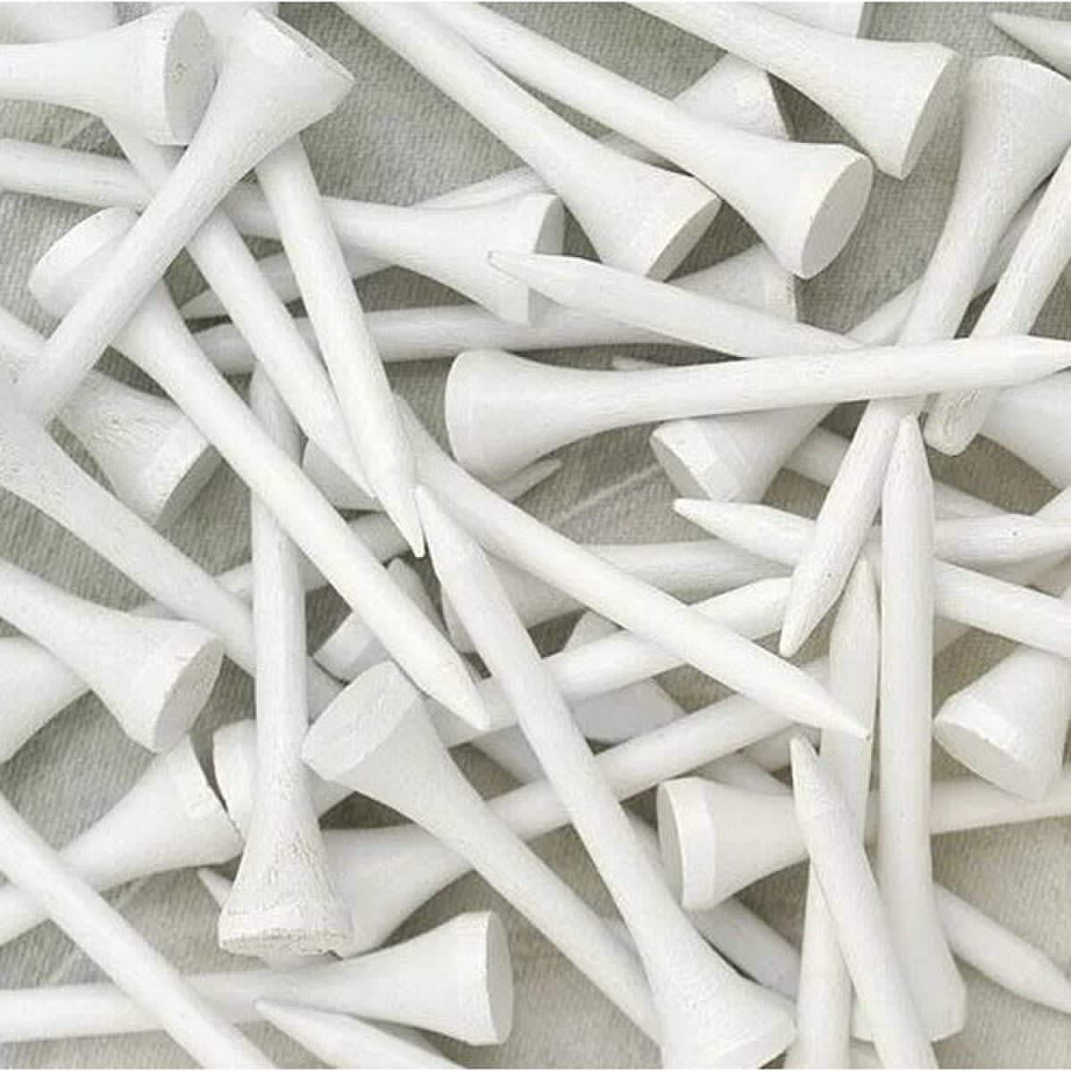 Pride Value Tees - 2 1/8" - 10,005 Count (15 Per Bag) - White