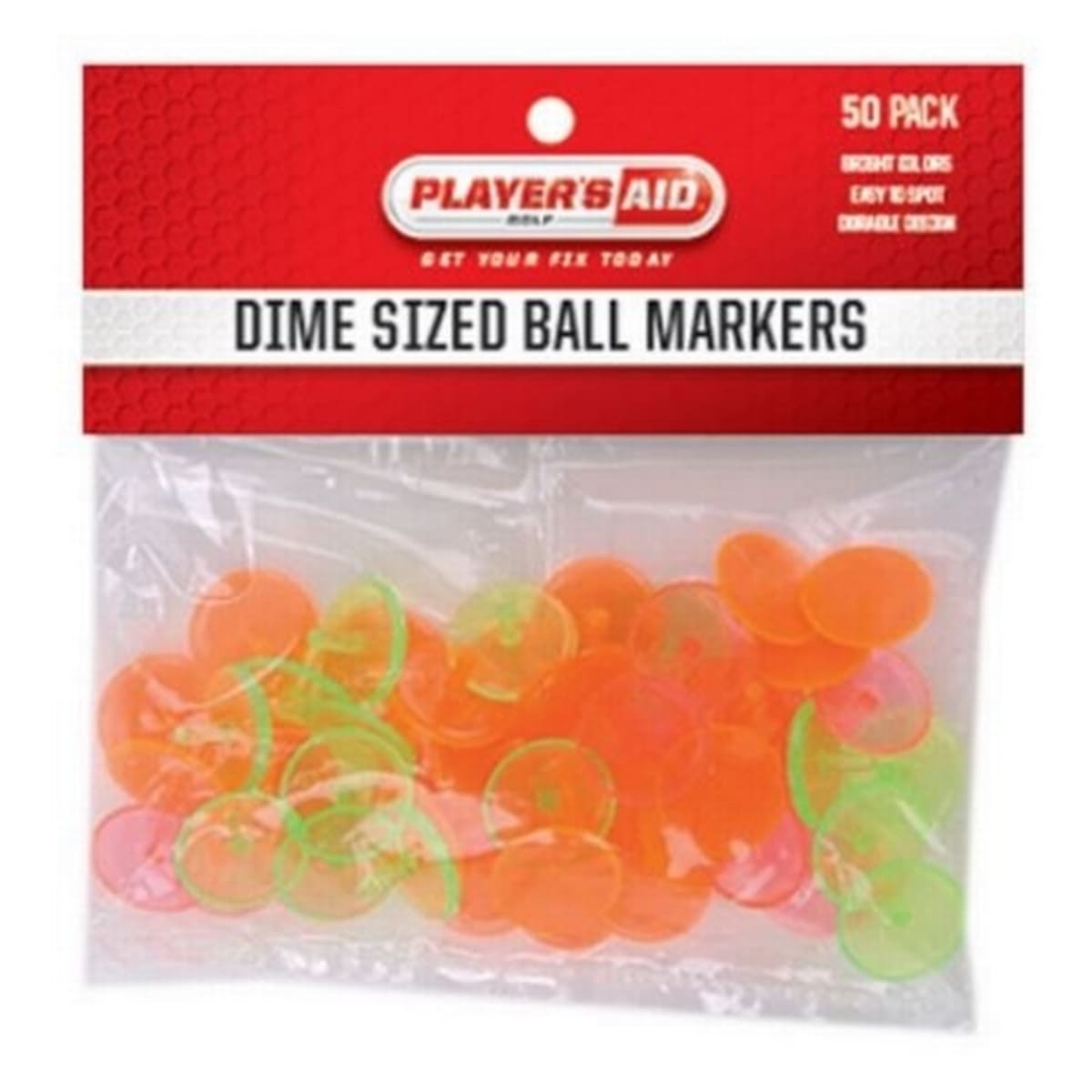 Player's Aid Dime Sized Ball Markers - 50 Pack