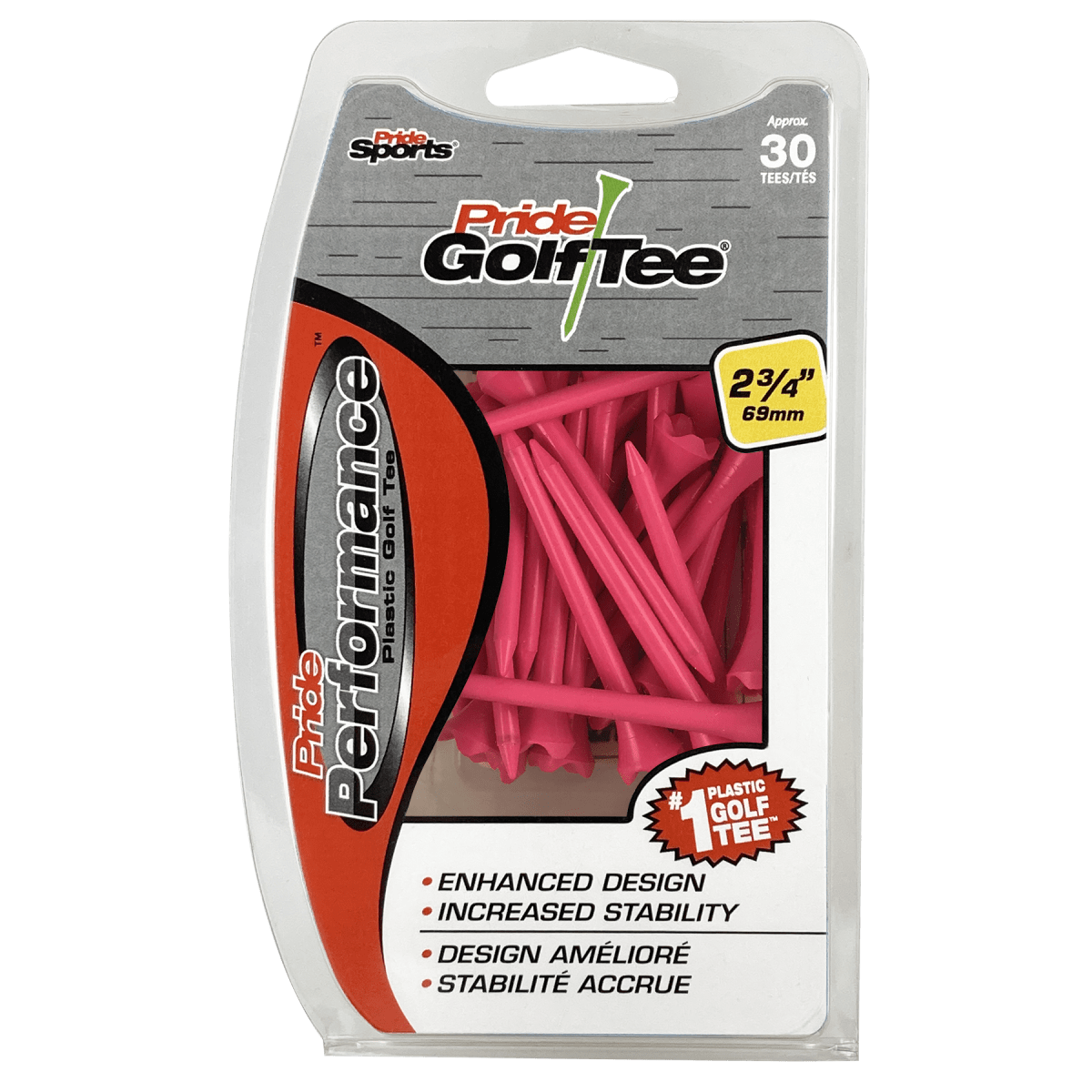 Pride Performance Tees - 2 3/4" - 30 Pack