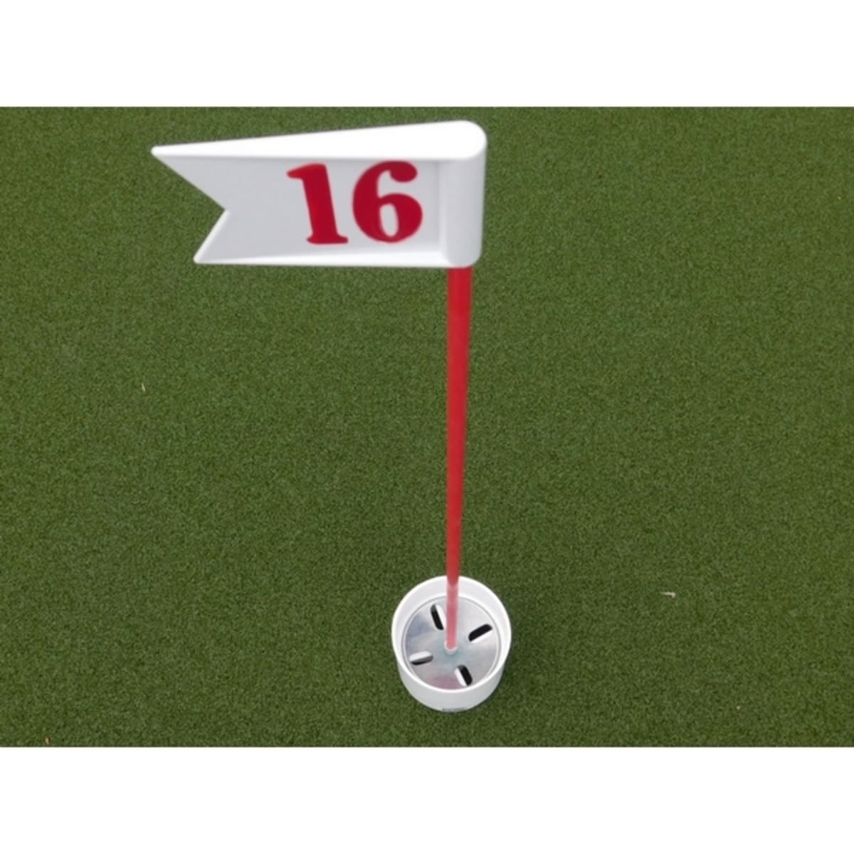 Numbered Practice Green Pennant - Red/White