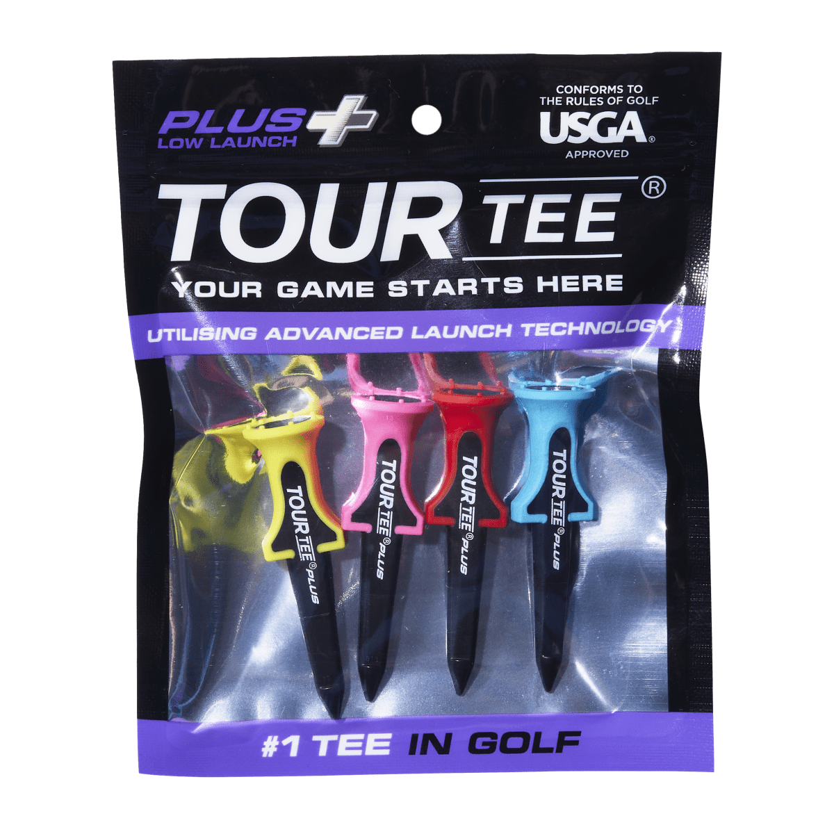 Tour Tee Plus Low Launch Pack - 4 Tees
