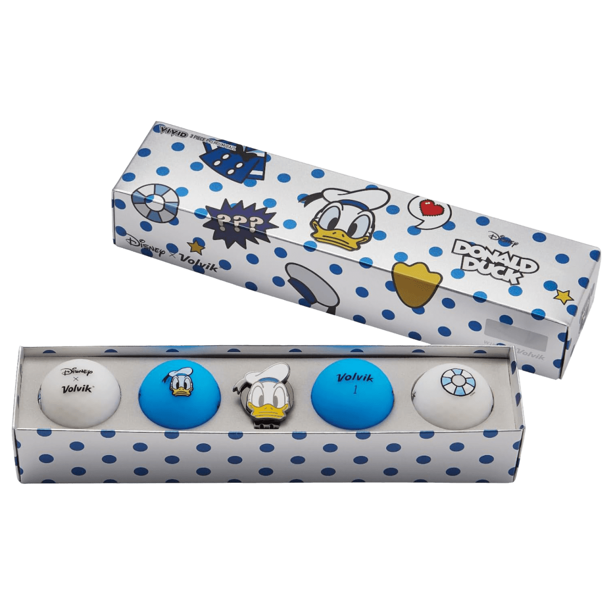 Volvik Vivid Disney Series - 4 Balls with Ball Marker