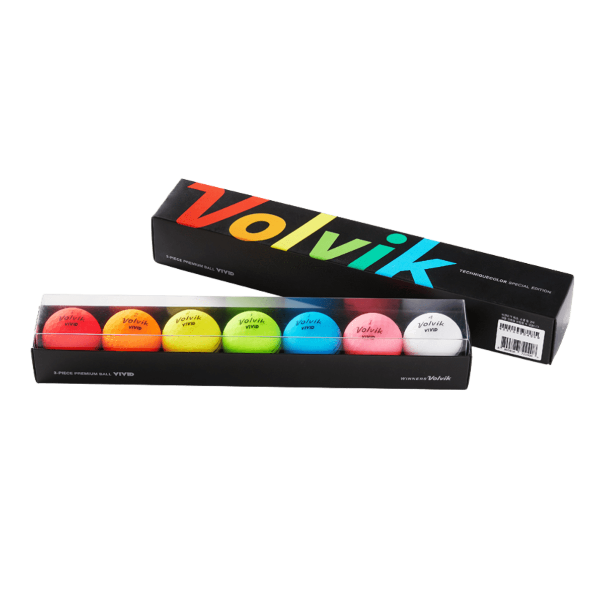 Volvik Vivid Rainbow - 7 Golf Balls - Assorted Colors