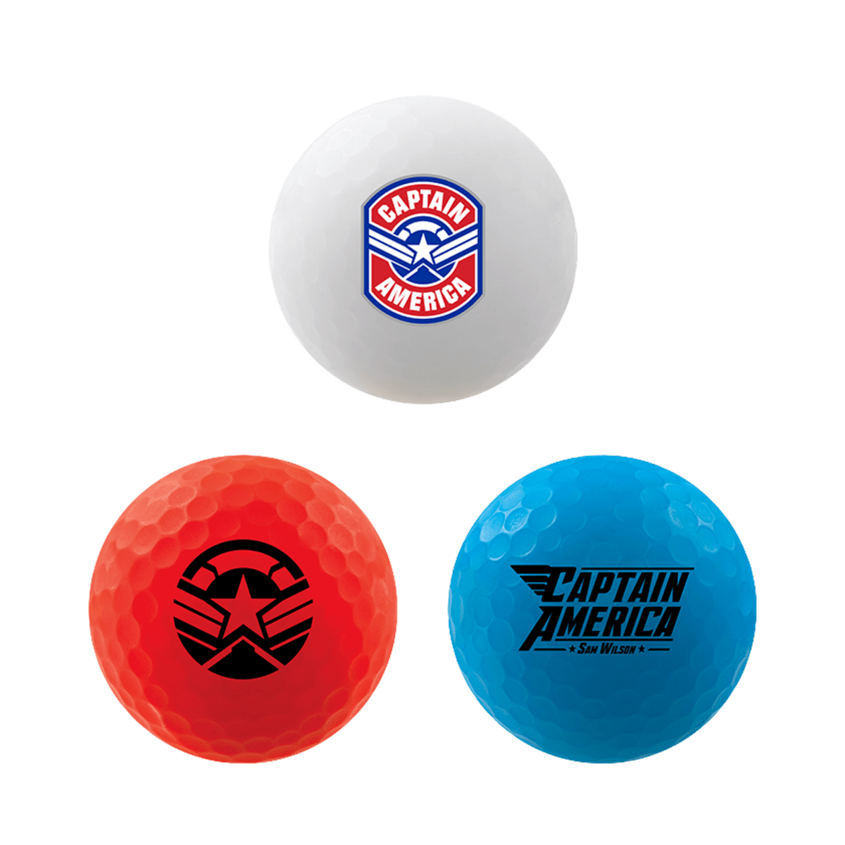 Volvik Vivid Soft Marvel Series - 6 Ball Pack - Captain America