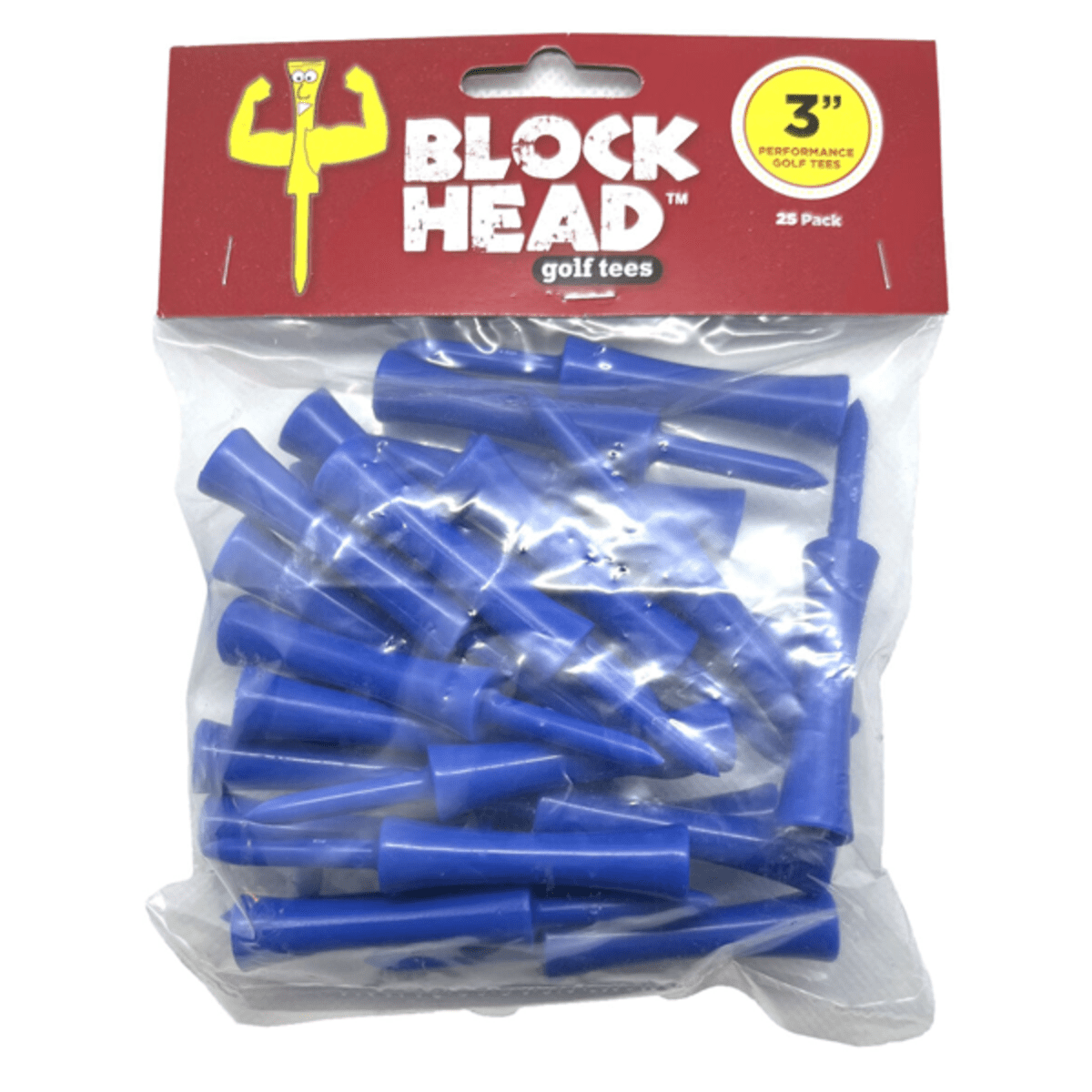 Block Head Tees - 3" - 25 Pack
