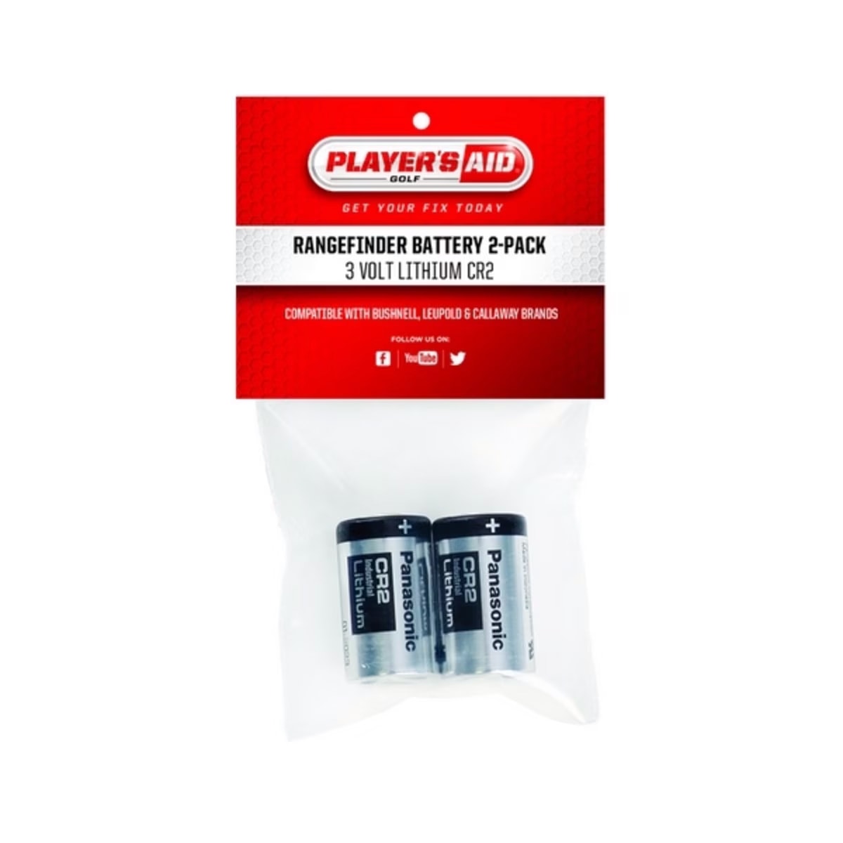 Player's Aid CR2 Rangefinder Batteries - 2 Pack