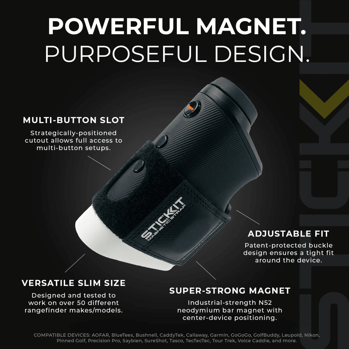 STICKIT Magnetic Rangefinder Strap