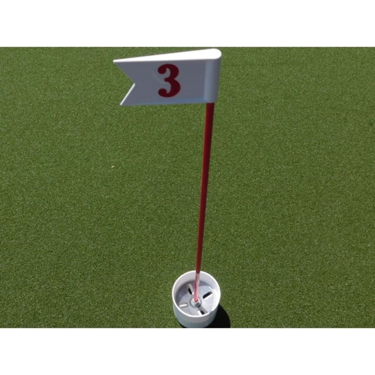 Numbered Practice Green Pennant - Red/White