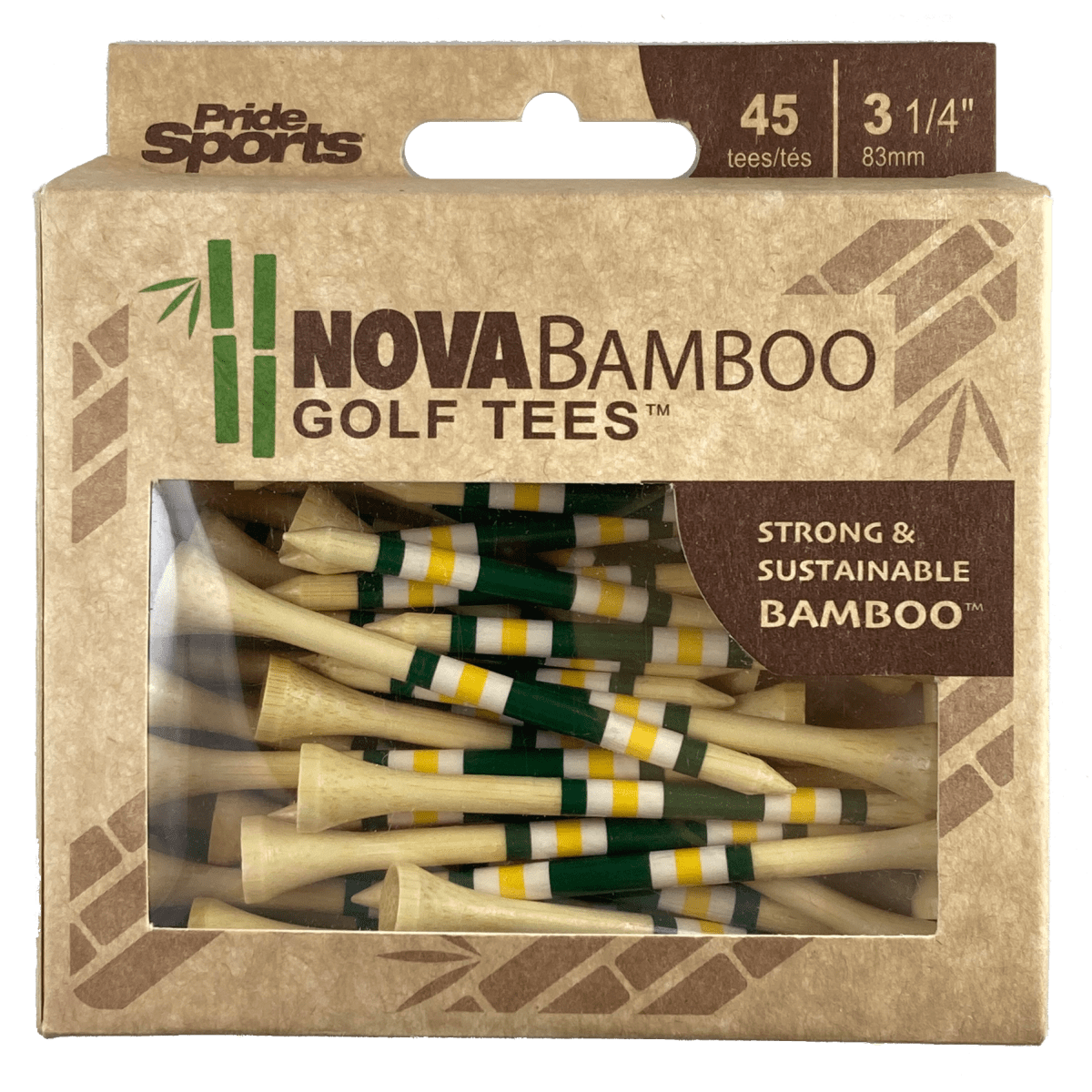 Pride Nova Bamboo Tees - 3 1/4" - 45 Pack