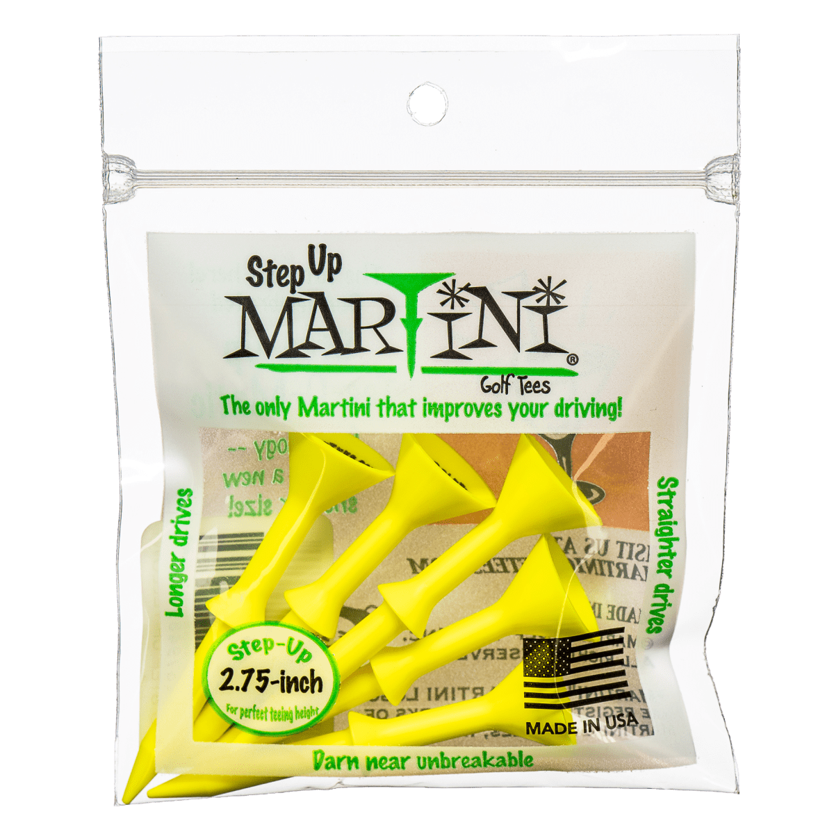 Martini Tee - 2 3/4" Step-Up - 5 Pack