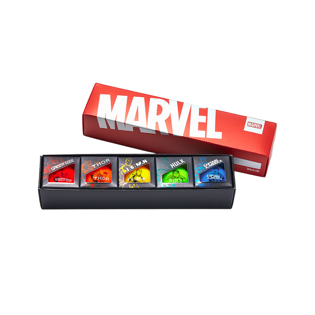 Volvik Vivid Soft Marvel Series - 5 Ball Pack - The Squad